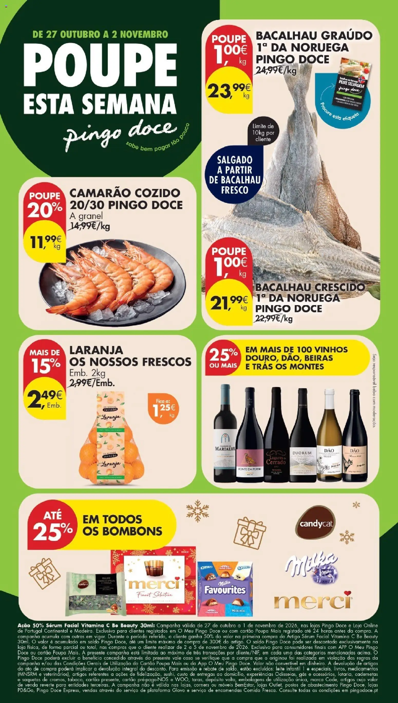 Pingo Doce folheto Poupe Esta Semana Madeira │ válido de 27/10/2026 | Página: 32 | Produtos: Camarão, Sérum, Saquetas, Vitamina c