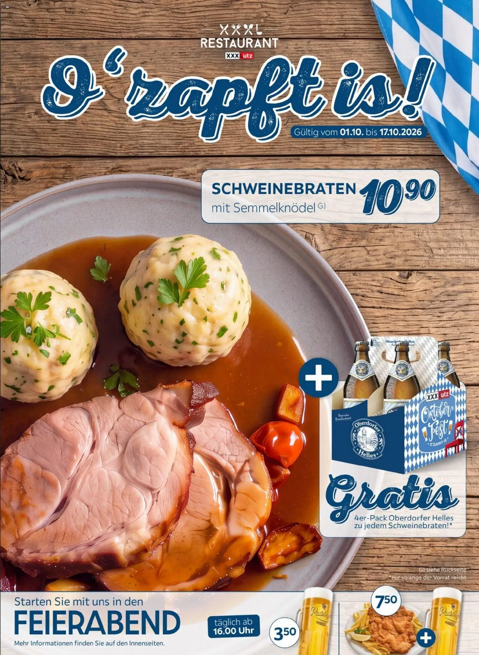 XXXLutz Restaurantgutscheine – gültig ab 26.09.2026 | Seite: 1 | Produkte: Uhr