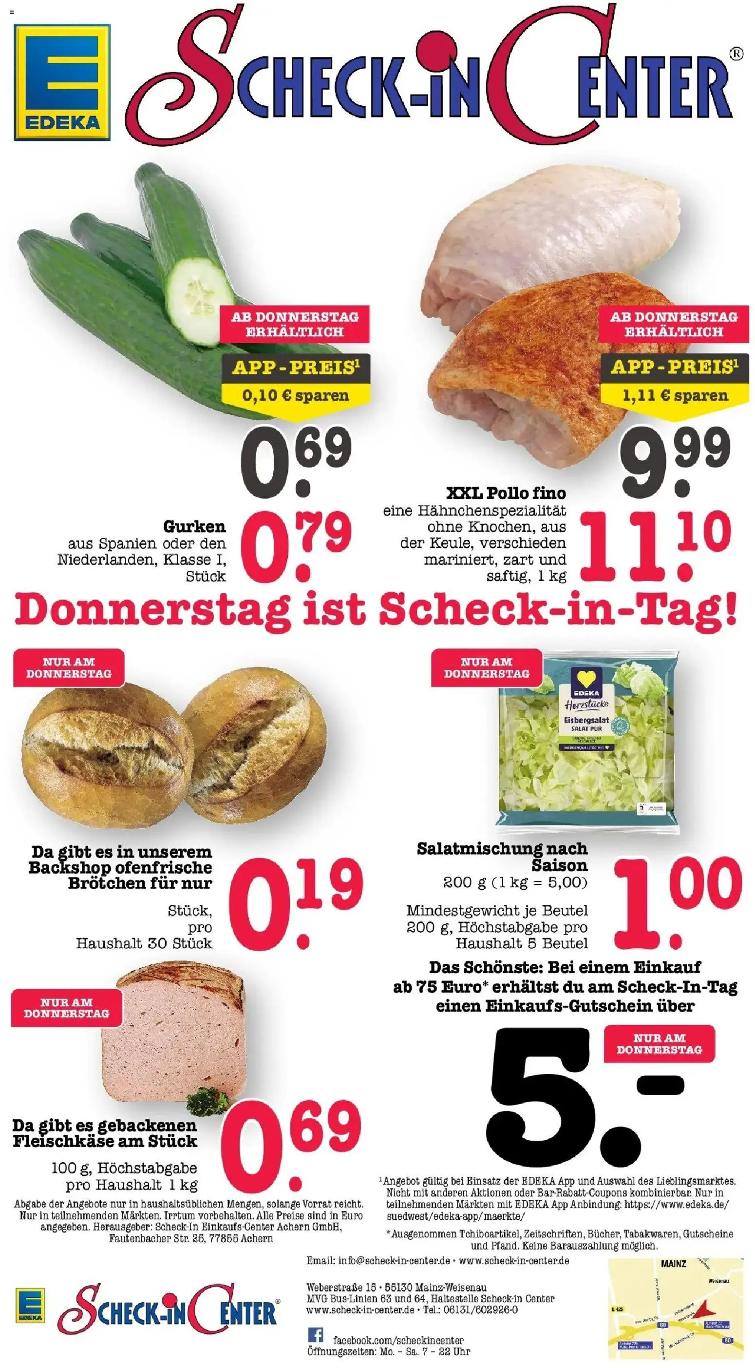 Edeka Prospekt Mainz-Weisenau (ab 31.08.2026) » Angebote Online | Seite: 70 | Produkte: Eisbergsalat, Ofenfrische, Salat, Uhr