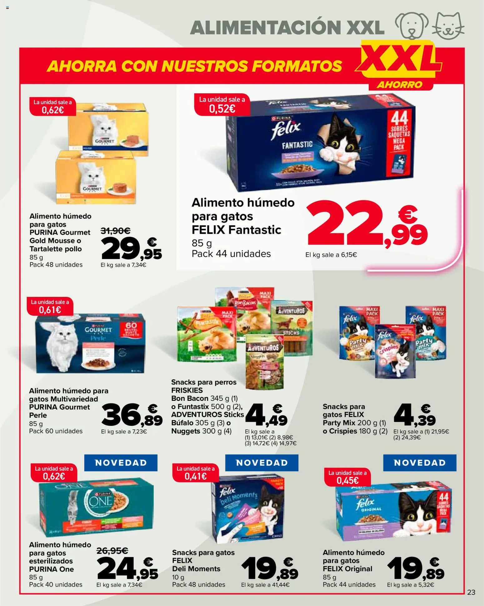 Carrefour Mascotas │ válido desde el 27/10/2026 | Página: 23 | Productos: Snacks, Bacon, Pollo, Nuggets
