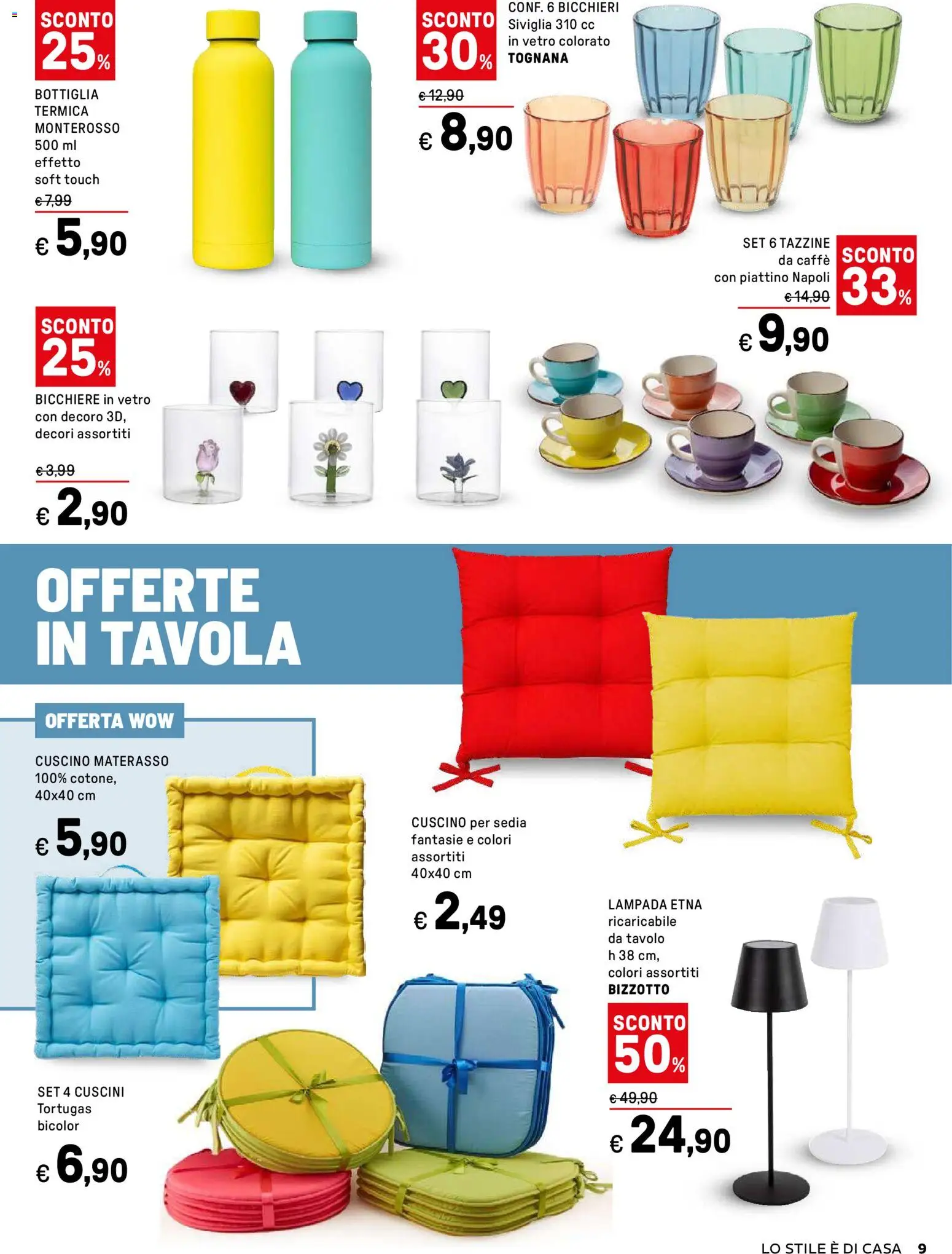 Volantino Iper del 07.04.2026 | Pagina: 9 | Prodotti: Caffè, Materasso, Cuscino, Sedia