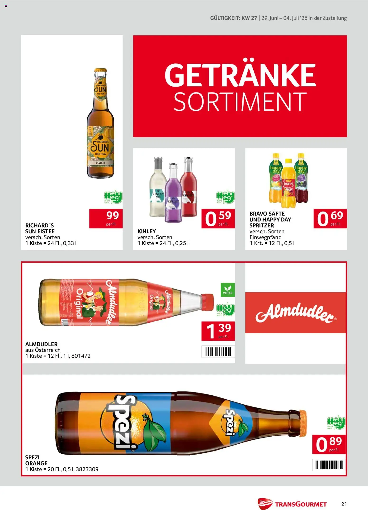 Transgourmet Zustellaktion gültig ab 29.06.2026 | Seite: 21
