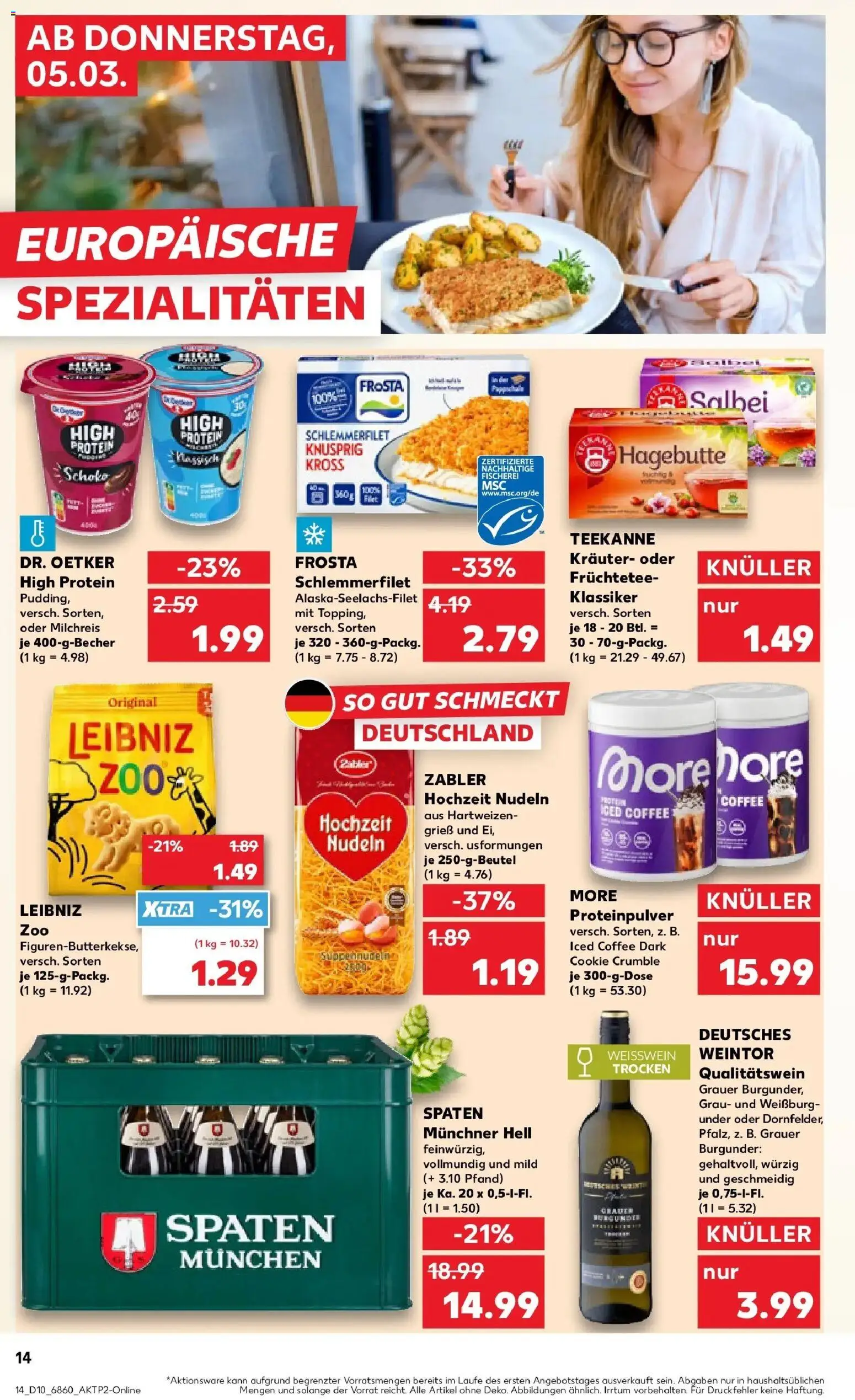 Kaufland Prospekt Pfullingen	 – gültig ab 02.03.2026 | Seite: 26 | Produkte: Weißwein, Frosta, Teekanne, Nudeln