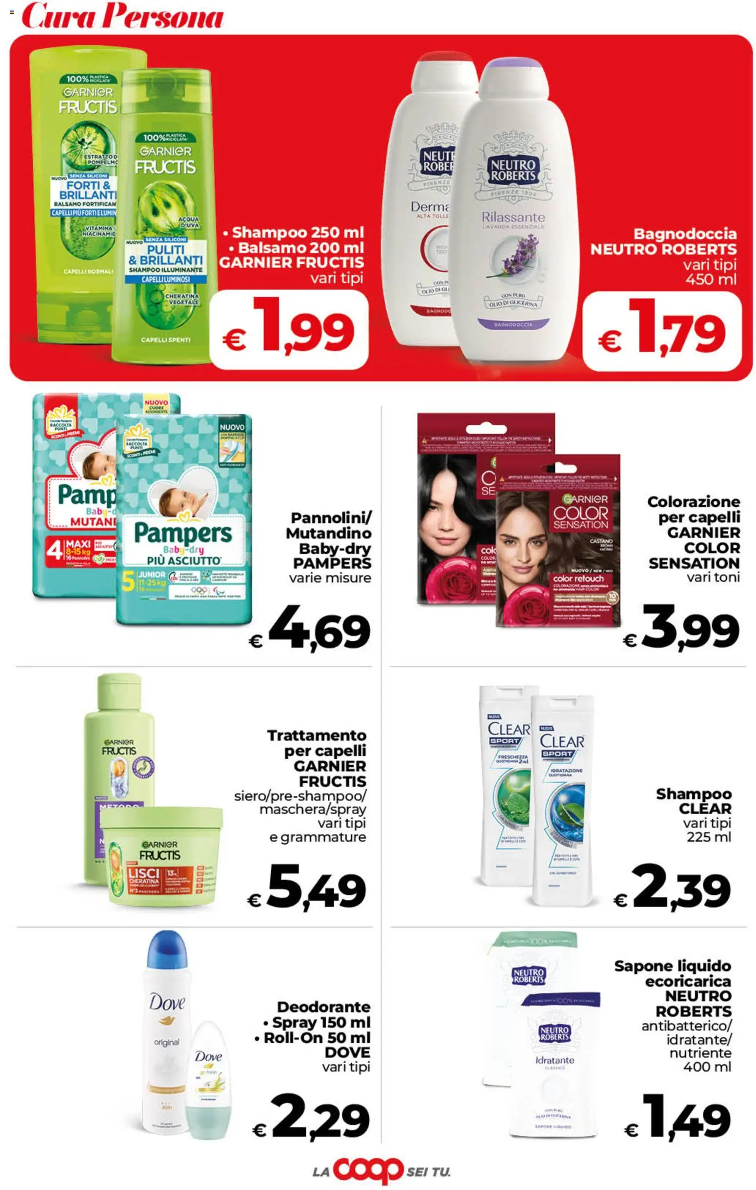Volantino COOP del 02/10/2026 | Pagina: 28 | Prodotti: Shampoo, Sapone, Acqua, Olio