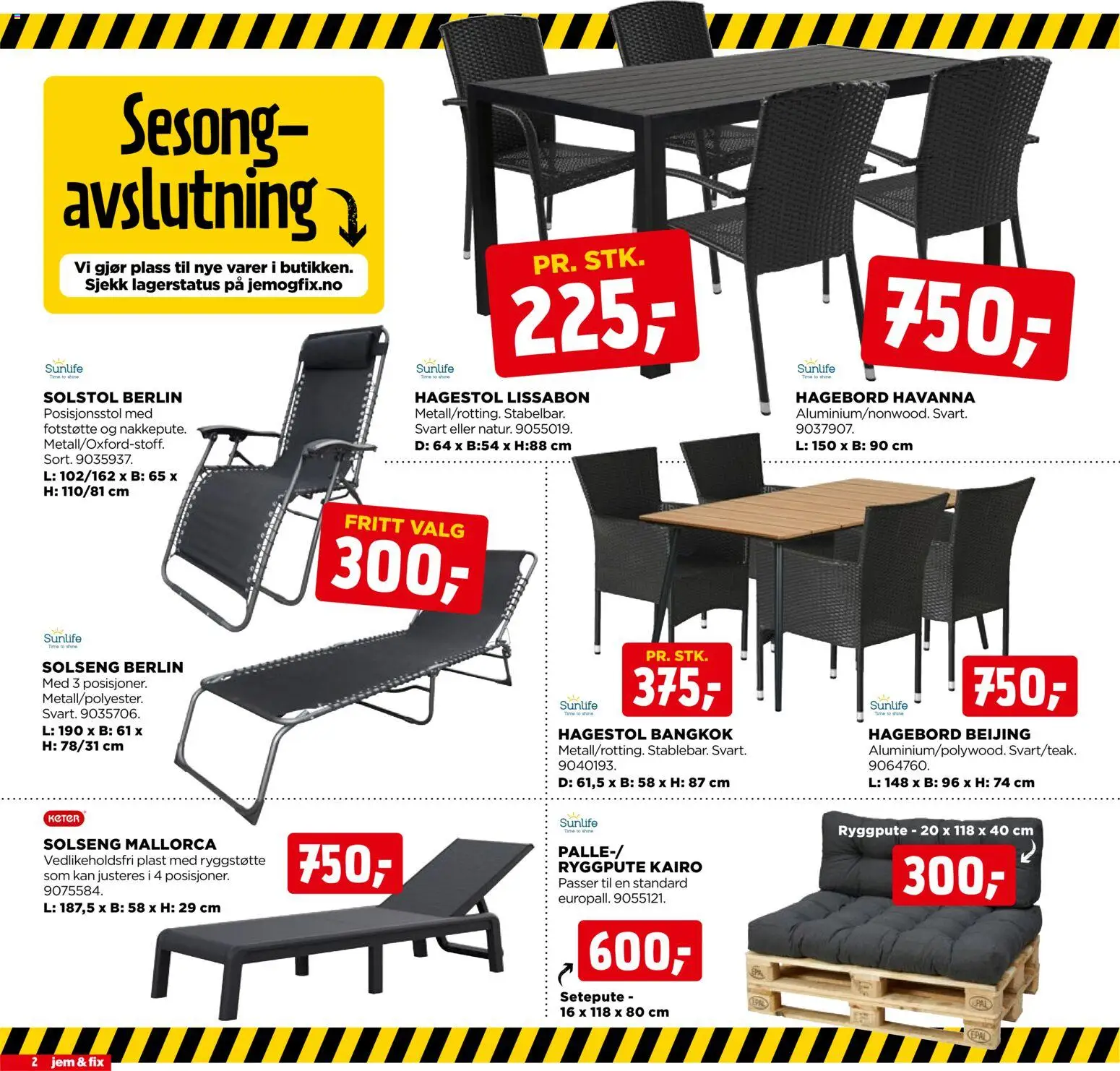 {H1} | Side: 2 | Produkter: Hagebord, Hagestol, Solseng