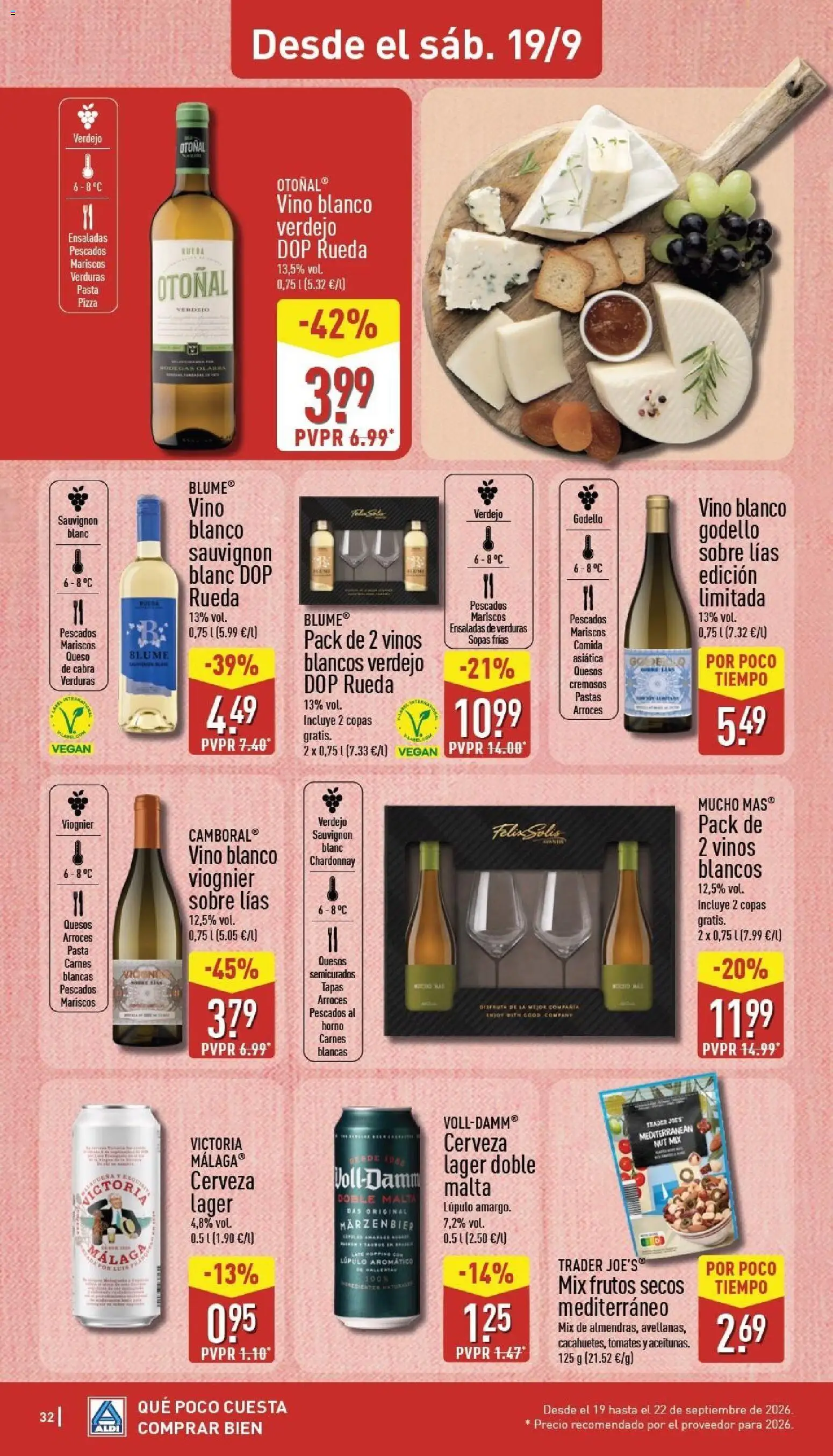 Aldi folleto Canarias │ válido desde el 14/09/2026 | Página: 32 | Productos: Pizza, Tomates, Frutos secos, Sopas