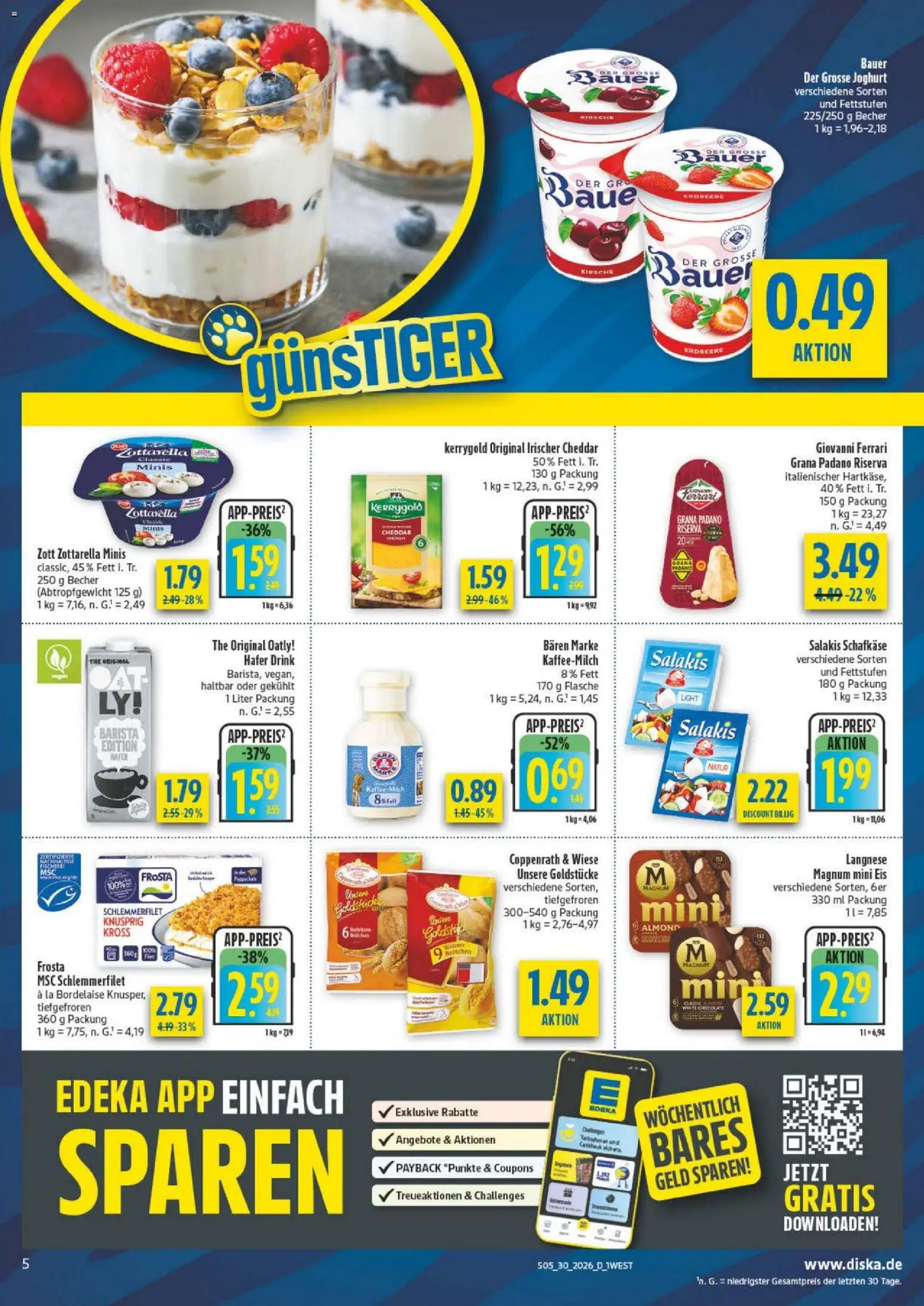 Diska - Diska Angebote Bayern KW30 – gültig ab 20.07.2026 | Seite: 5 | Produkte: Langnese, Milch, Joghurt, Frosta
