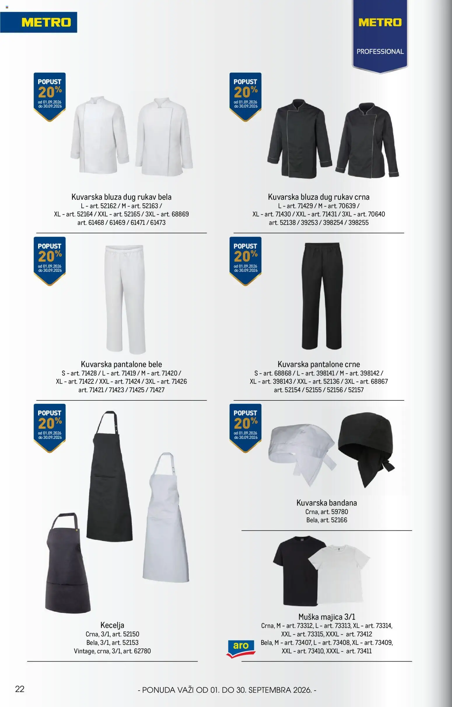 Metro katalog - važi od 01.09.2026 | Strana: 22 | Proizvode: Bluza, Pantalone