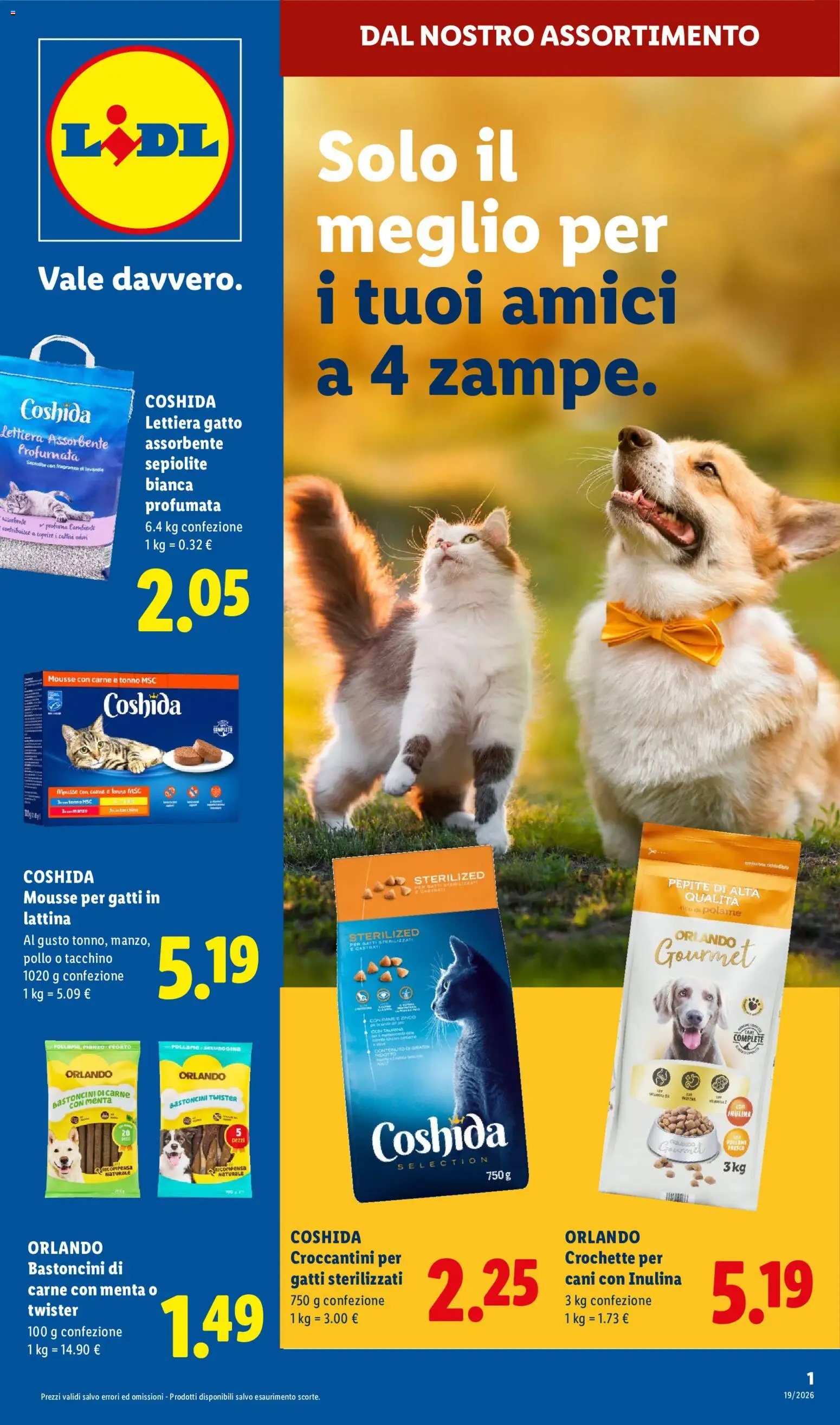 Volantino Lidl del 13/08/2026 | Pagina: 1 | Prodotti: Manzo, Tacchino, Crocchette, Fragranza