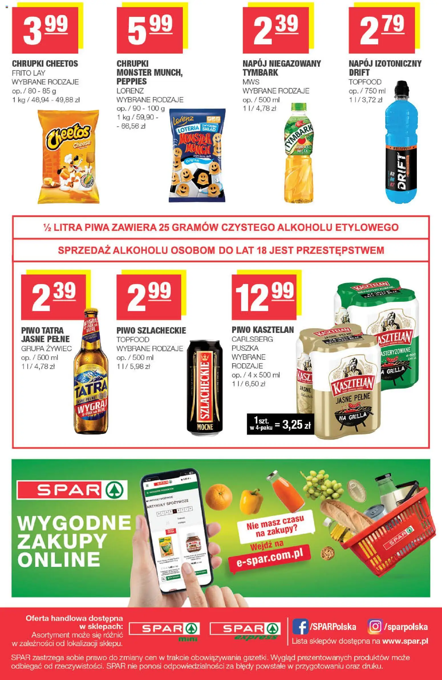 Spar gazetka - Mini od 01.07.2026 | Strona: 4 | Produkty: Chrupki, Mięta, Piwo