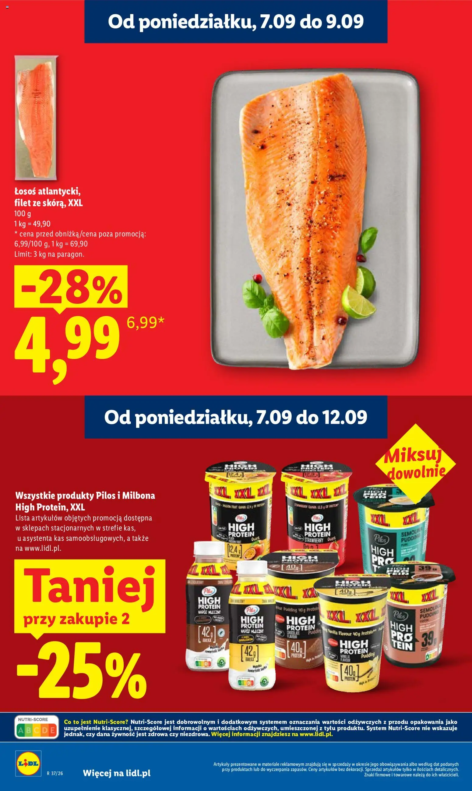 Lidl Polsko leták od 07.09.2026 | Strana: 16 | Produkty: Milbona, Losos, Filet, Protein