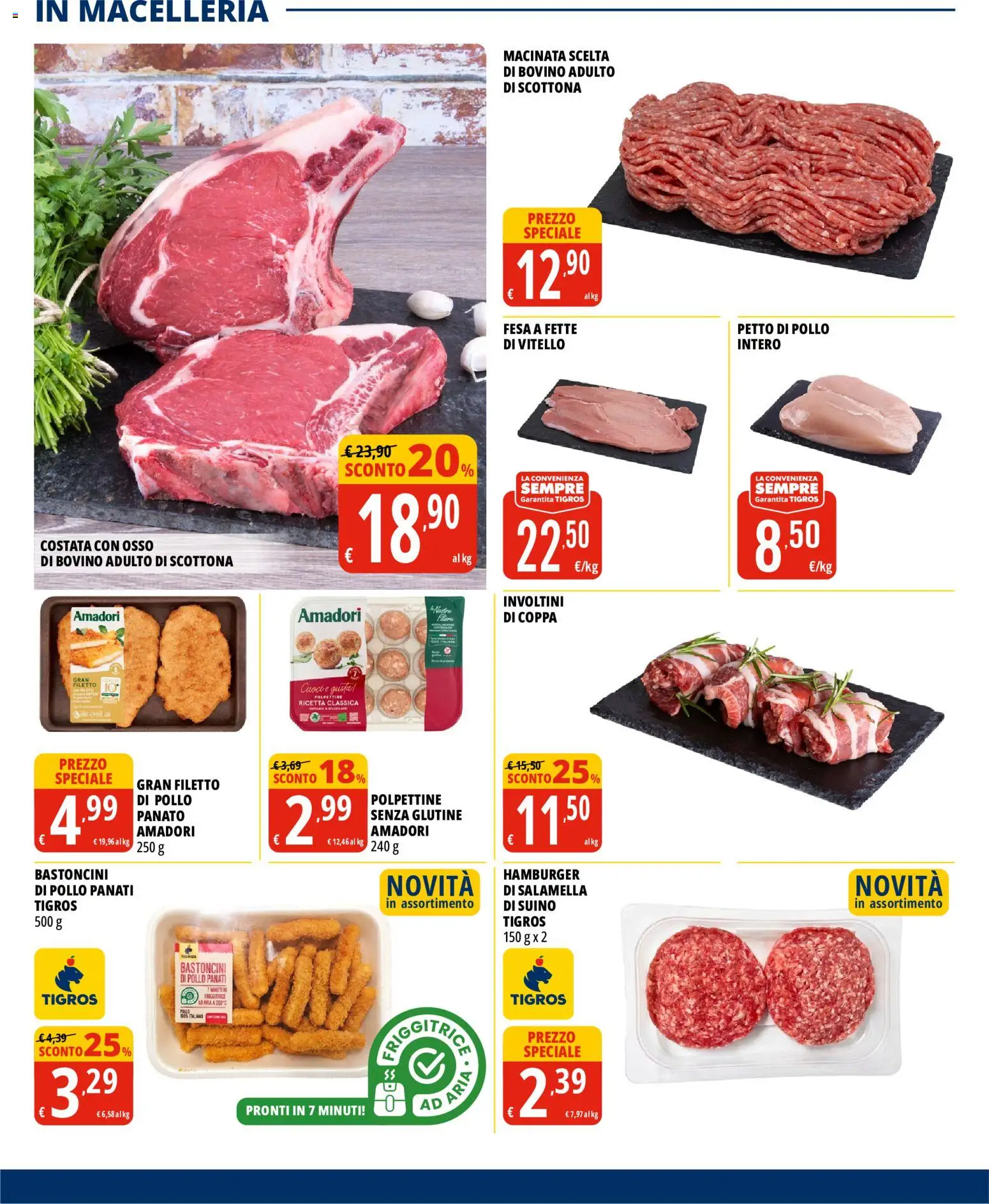 Volantino Tigros del 16/09/2026 | Pagina: 2 | Prodotti: Bovino, Petto di Pollo, Vitello, Hamburger