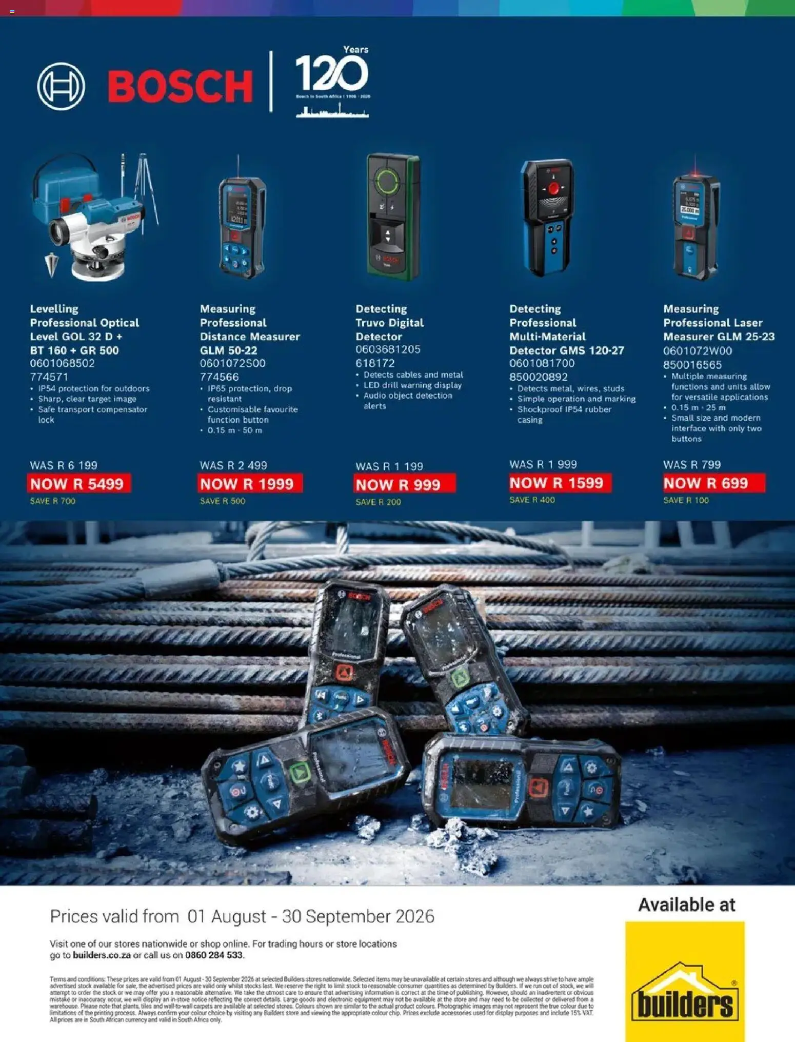 New Builders catalogue – valid from 01/08/2026 | Page: 3 | Products: Audio, Lock, Drill, Stock