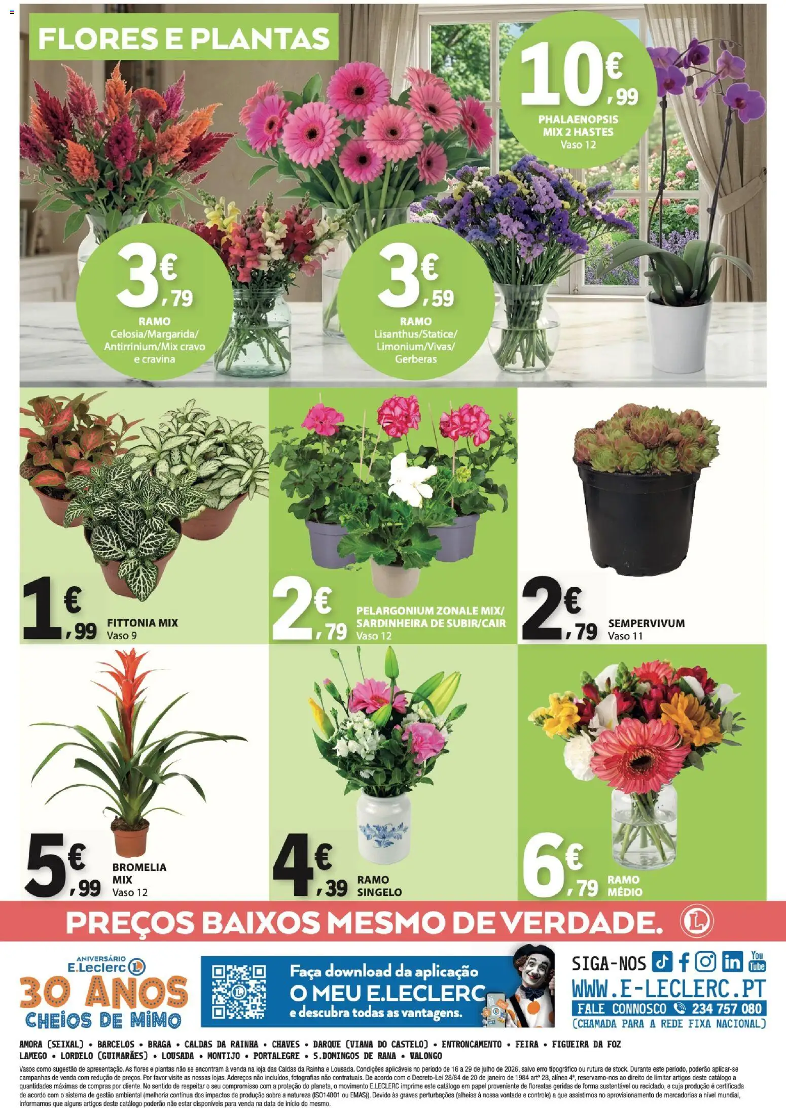E.Leclerc folheto Não Alimentar │ válido de 16/07/2026 | Página: 12 | Produtos: Faca, Flores, Vaso