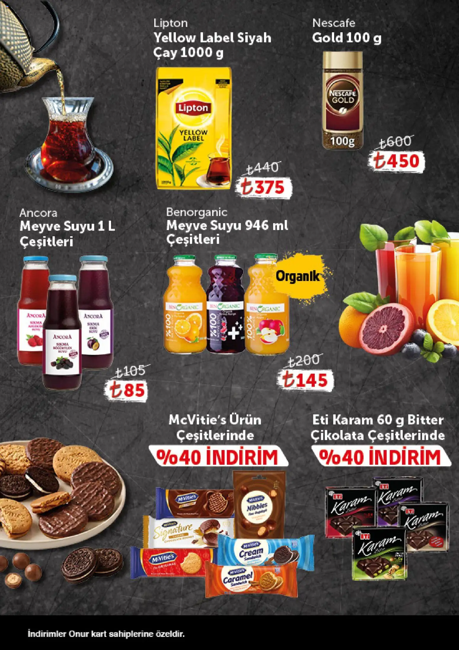 Onur Market - Katalog Gurme - 29 Eylül 2026 tarihinden itibaren geçerlidir | Sayfa: 8 | Ürünler: Çikolata, Meyve suyu, Çay, Meyve