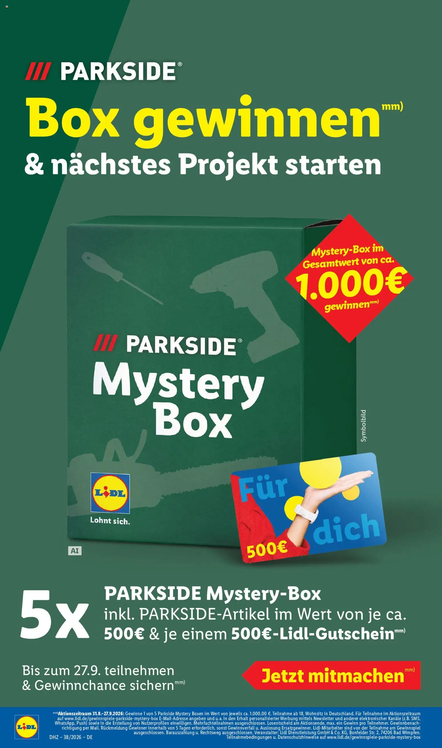 Lidl Německo leták od 14.09.2026 | Strana: 20 | Produkty: Box, Parkside