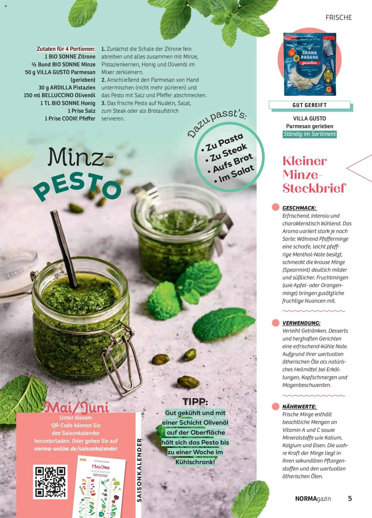 Norma NORMAgazin Mai/Juni 2026 – gültig ab 01.05.2026 | Seite: 5 | Produkte: Olivenol, Orangen, Brot, Salat