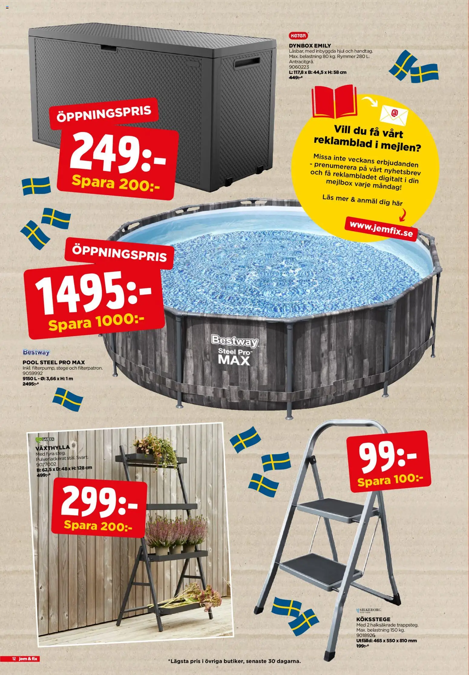 Jem & Fix reklamblad aktuell från 26.05.2026 | Sida: 12 | Produkter: Pool