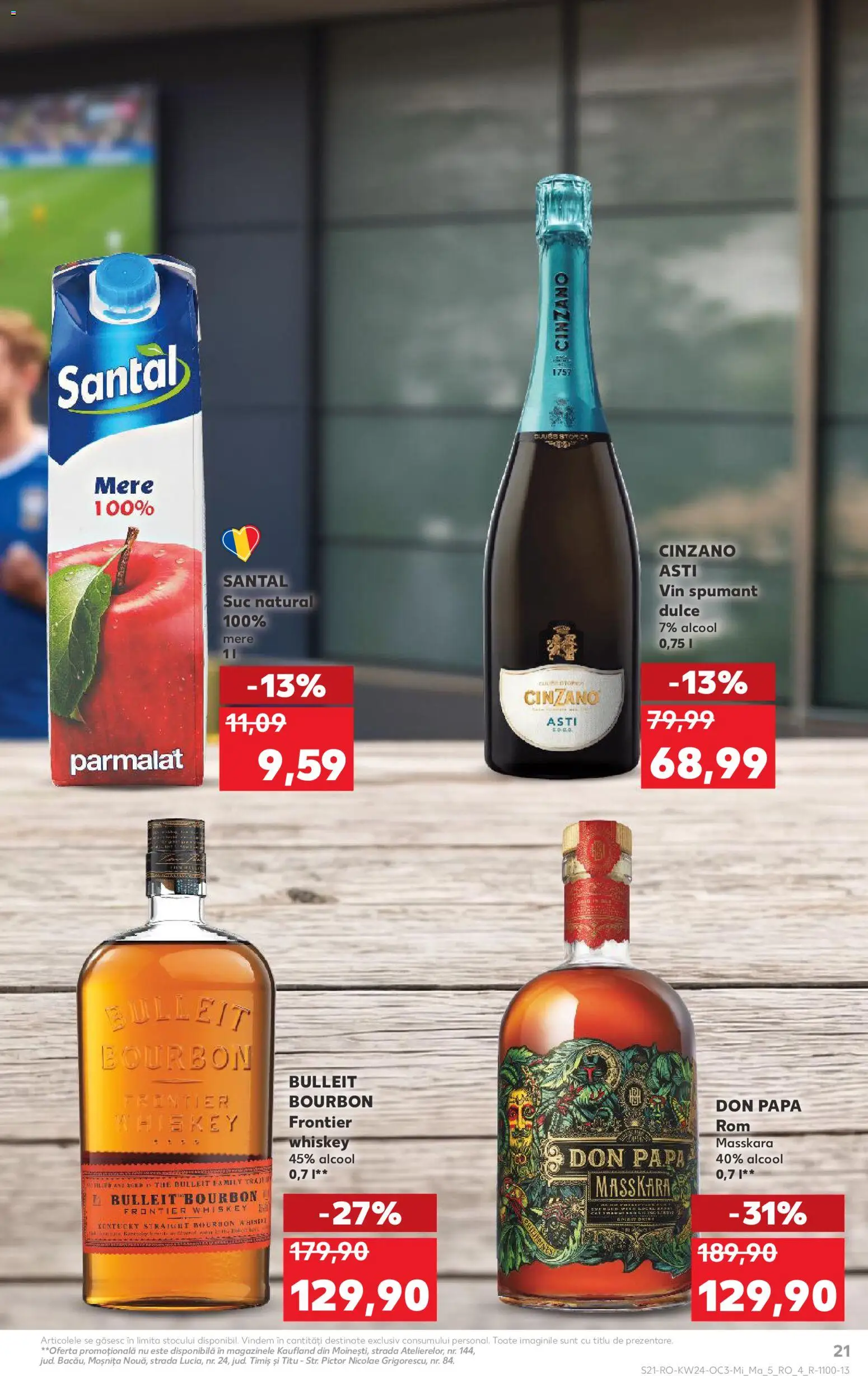 Noul catalog Kaufland – valabil de la 10.06.2026 | Pagină: 21 | Produse: Apple, Suc, Rom, Bourbon