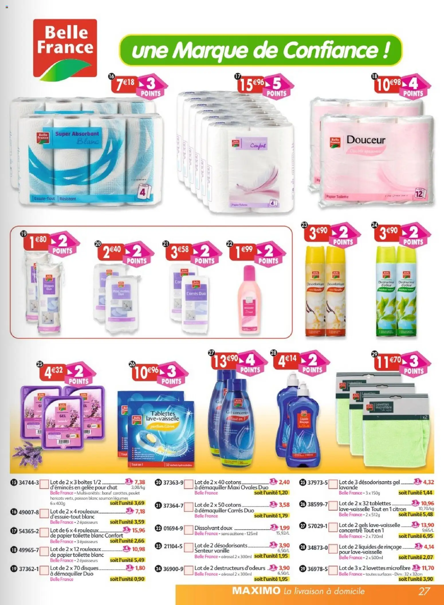 {H1} | Page: 27 | Produits: Lavande, Papier toilette, Saumon, Gelée