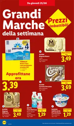 Anteprima del volantino GALBANI SANTA LUCIA Fiocchi di latte, 180 g confezione, 1 kg = 7.17 € valido a partire dal 25/06/2026 | Pagina: 22