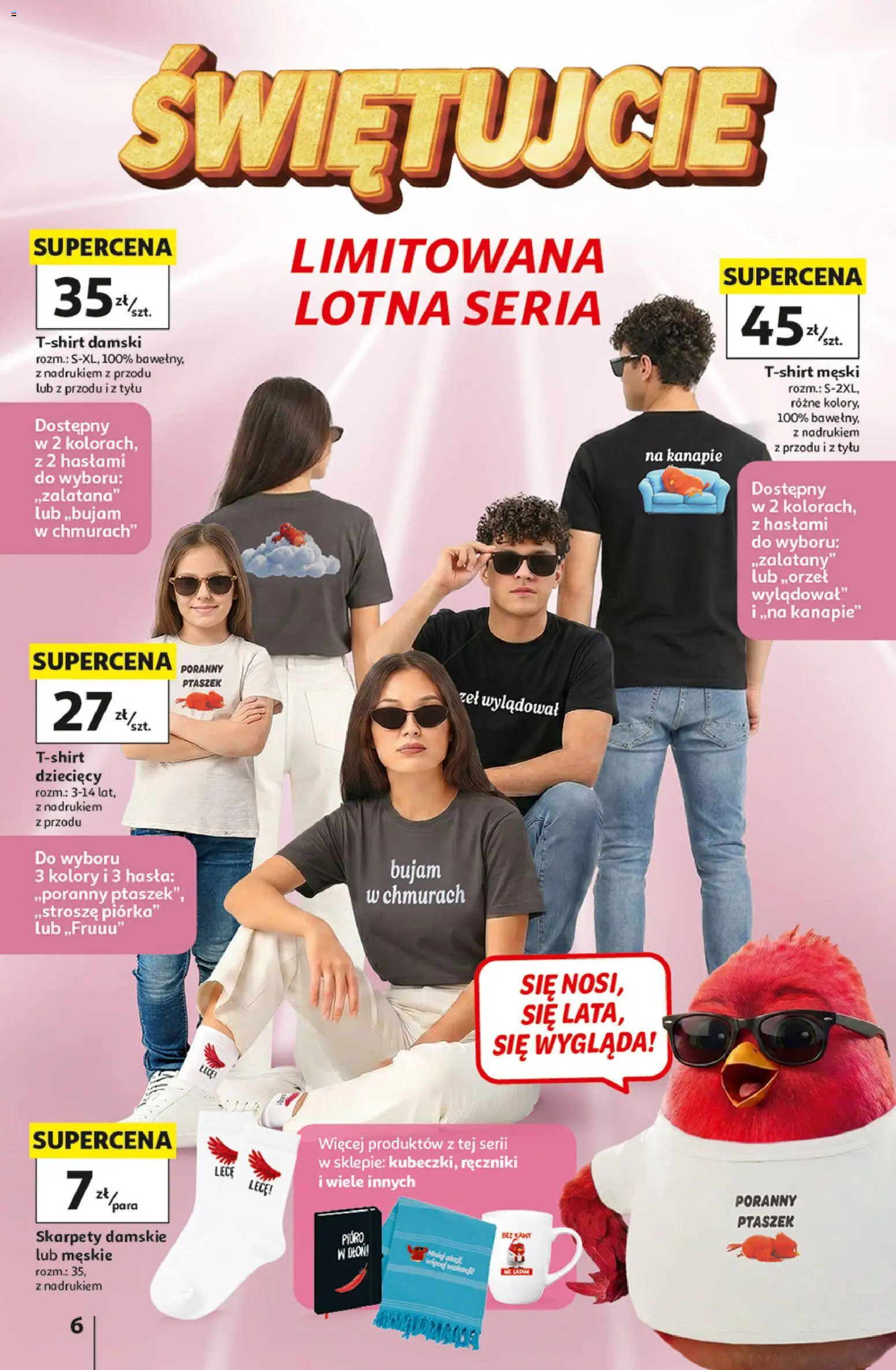 Auchan gazetka - 30 Lat Hipermarket od 07.05.2026 | Strona: 6 | Produkty: Skarpety, Skarpety damskie
