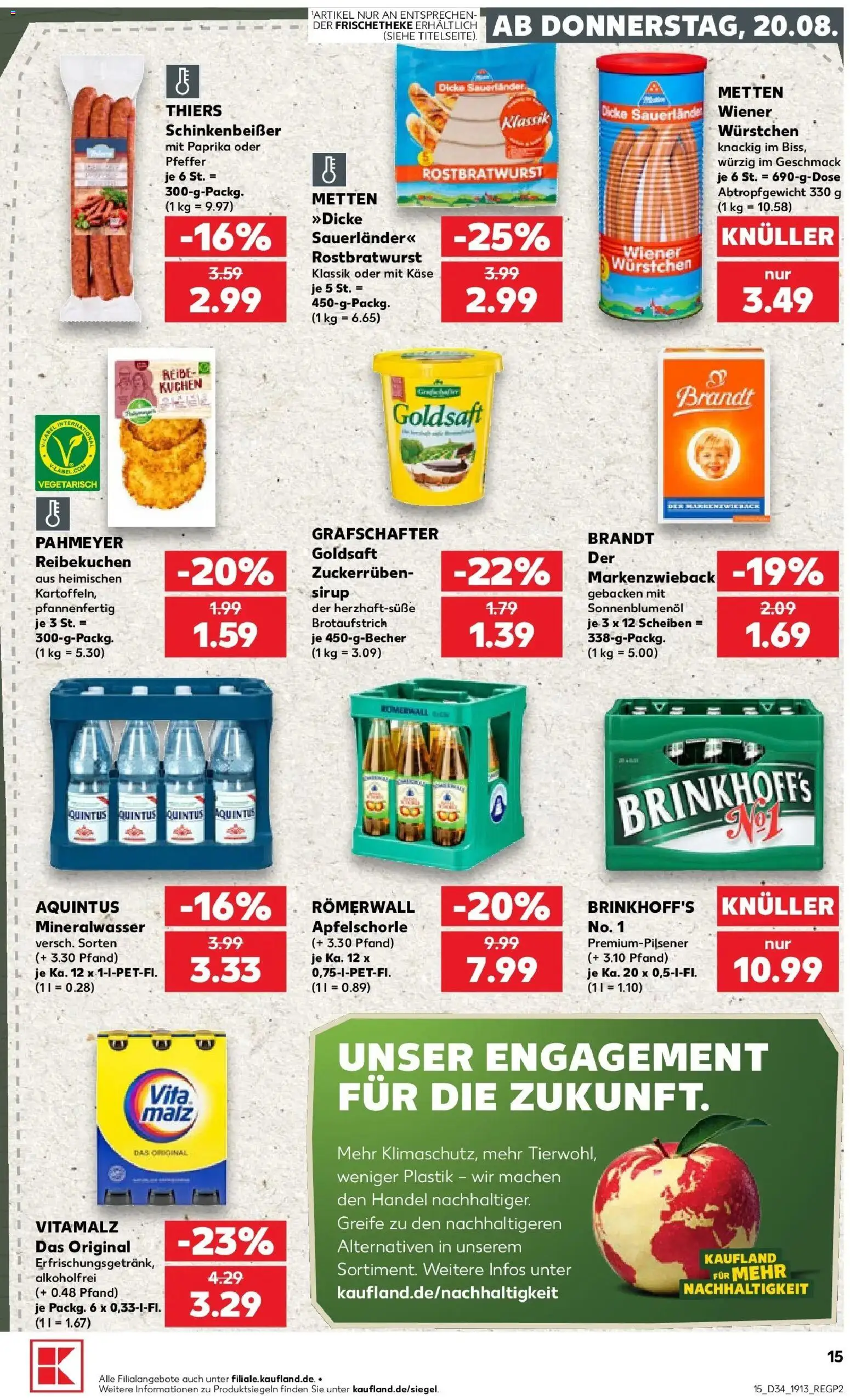 Prospekt Kaufland ab 17.08.2026 » Angebote Online zum Blättern | Seite: 26 | Produkte: Sonnenblumenol, Sirup, Mineralwasser, Pfeffer