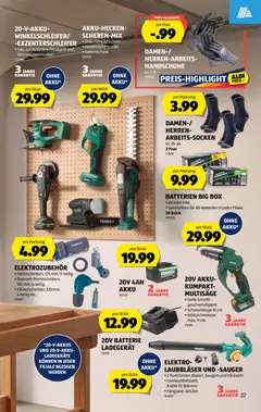 20V BATTERIE LADEGERÄT, 20V BATTERIE LADEGERÄT ab 17.09.2026 gültig | Seite: 21 | Produkte: Box, Batterie, Handschuhe, Ladegerät