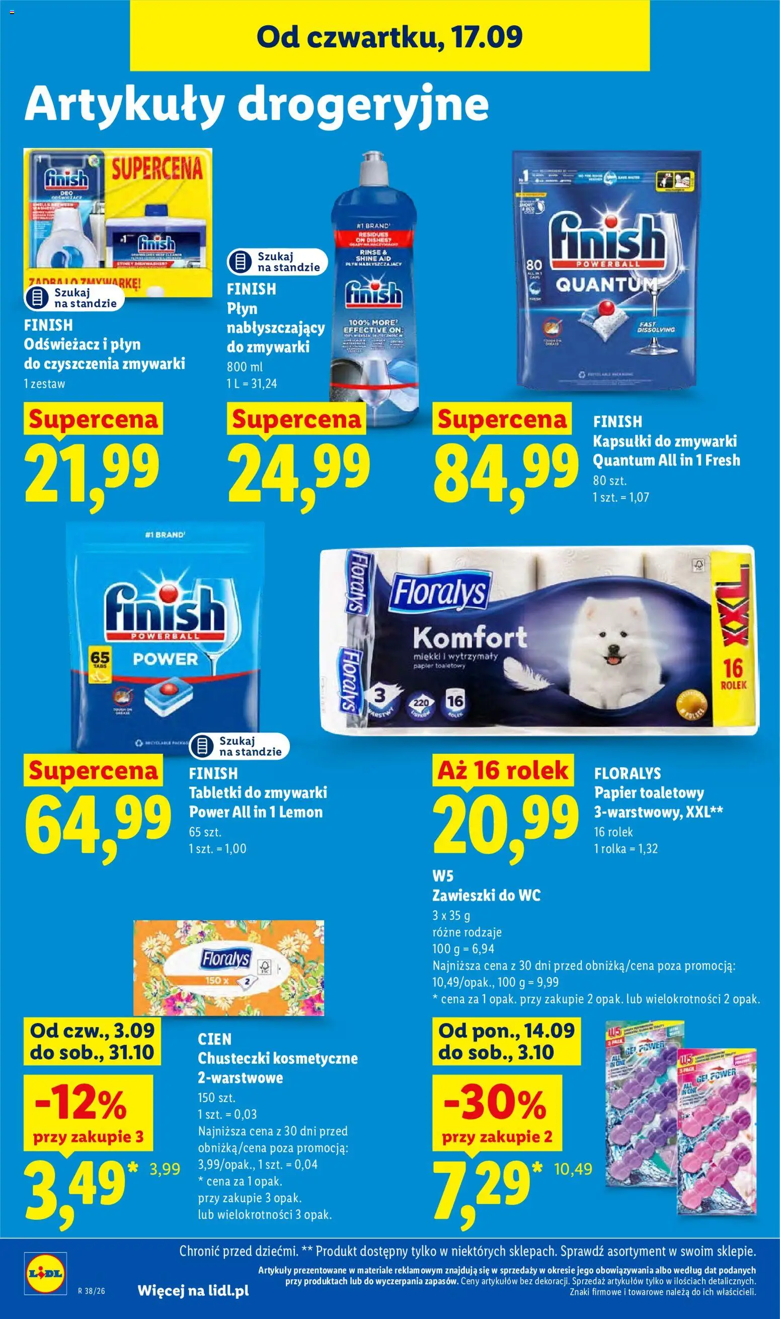 Lidl Polsko leták od 17.09.2026 | Strana: 90 | Produkty: Finish, Cien, Wc