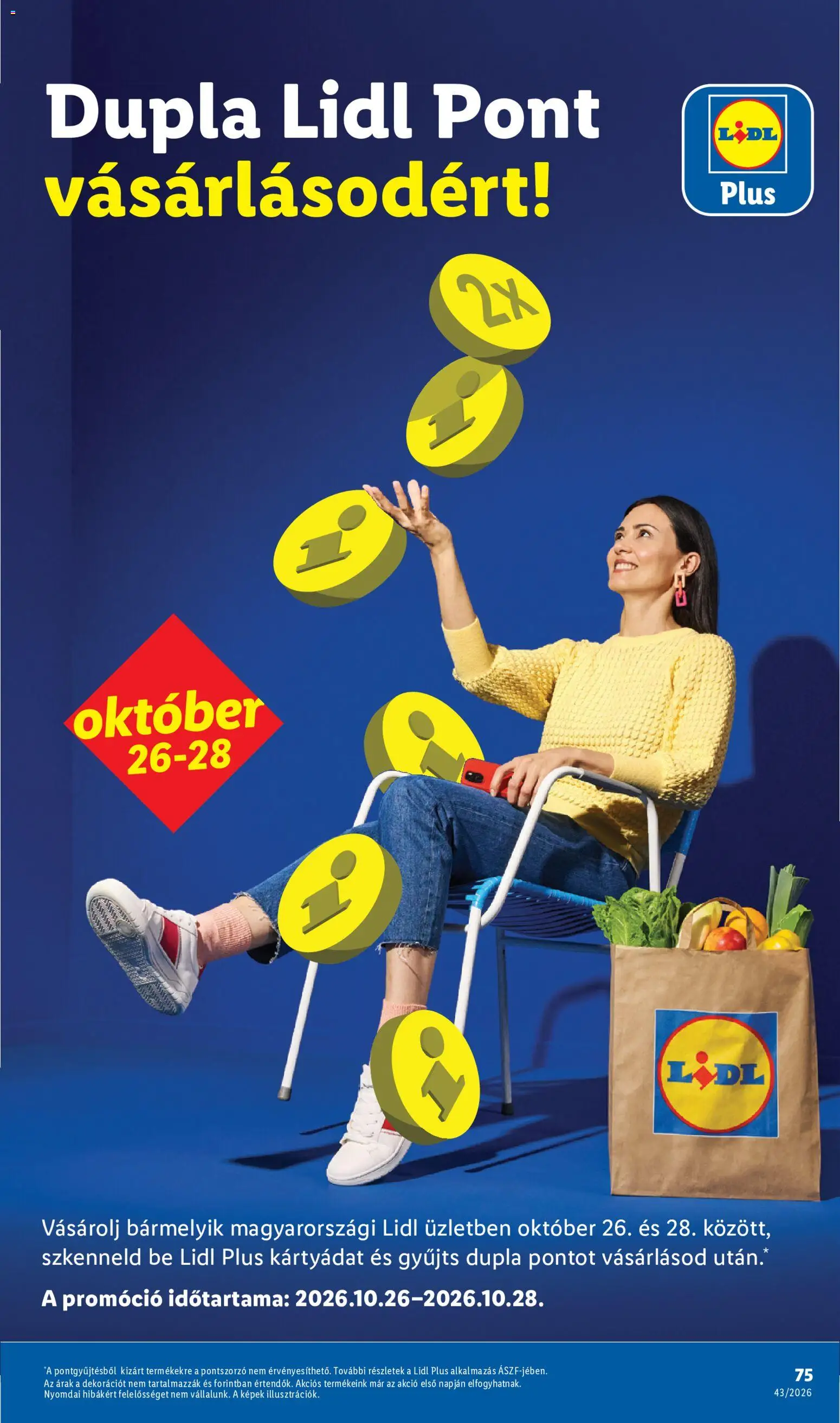 Lidl akciós ujság - amely érvényes a következő dátumtól: 2026.10.22. | Oldal: 75