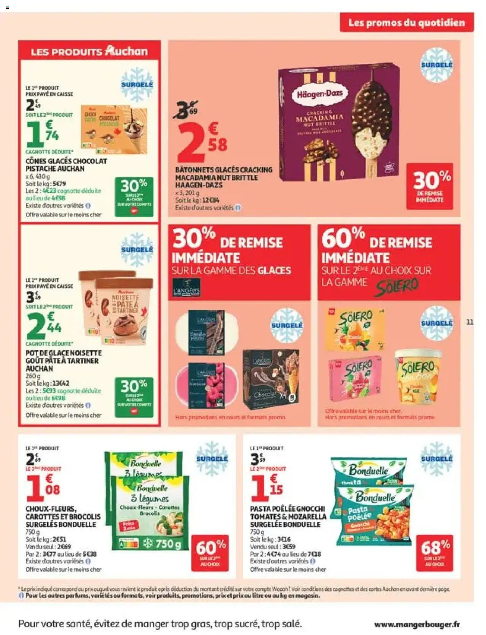 {H1} | Page: 11 | Produits: Pâte à tartiner, Cônes, Chocolat, Gnocchi