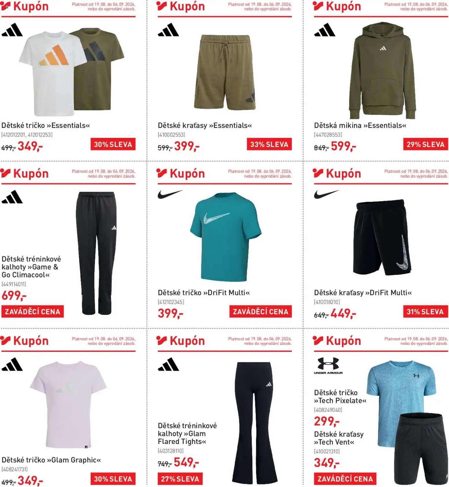 Intersport leták od 19.08.2026 | Strana: 2 | Produkty: Tričko, Mikina, Kalhoty, Kraťasy