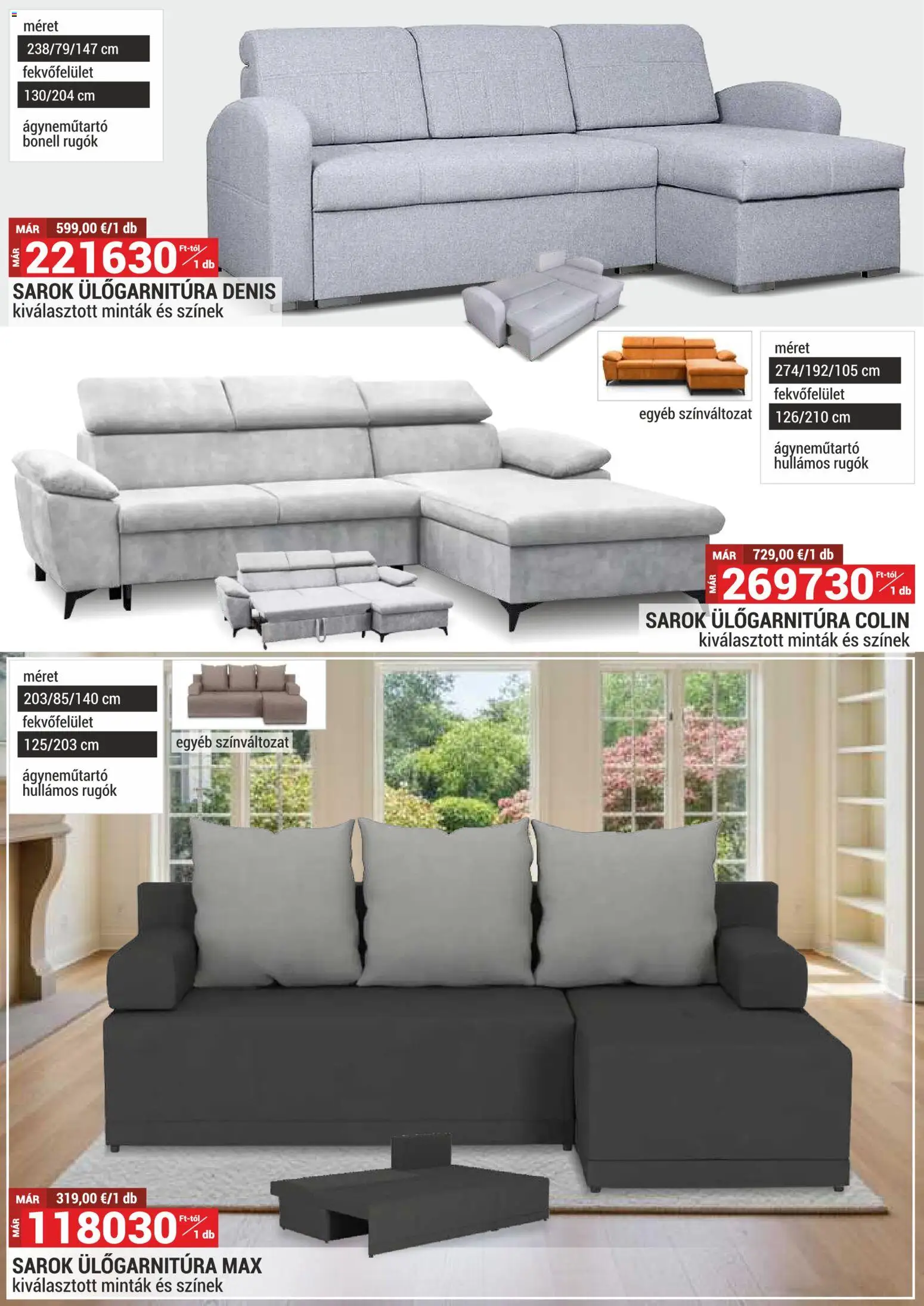 Merkury Market akciós ujság - amely érvényes a következő dátumtól: 01.06.2026 | Oldal: 8 | Termékek: Sarok ülőgarnitúra