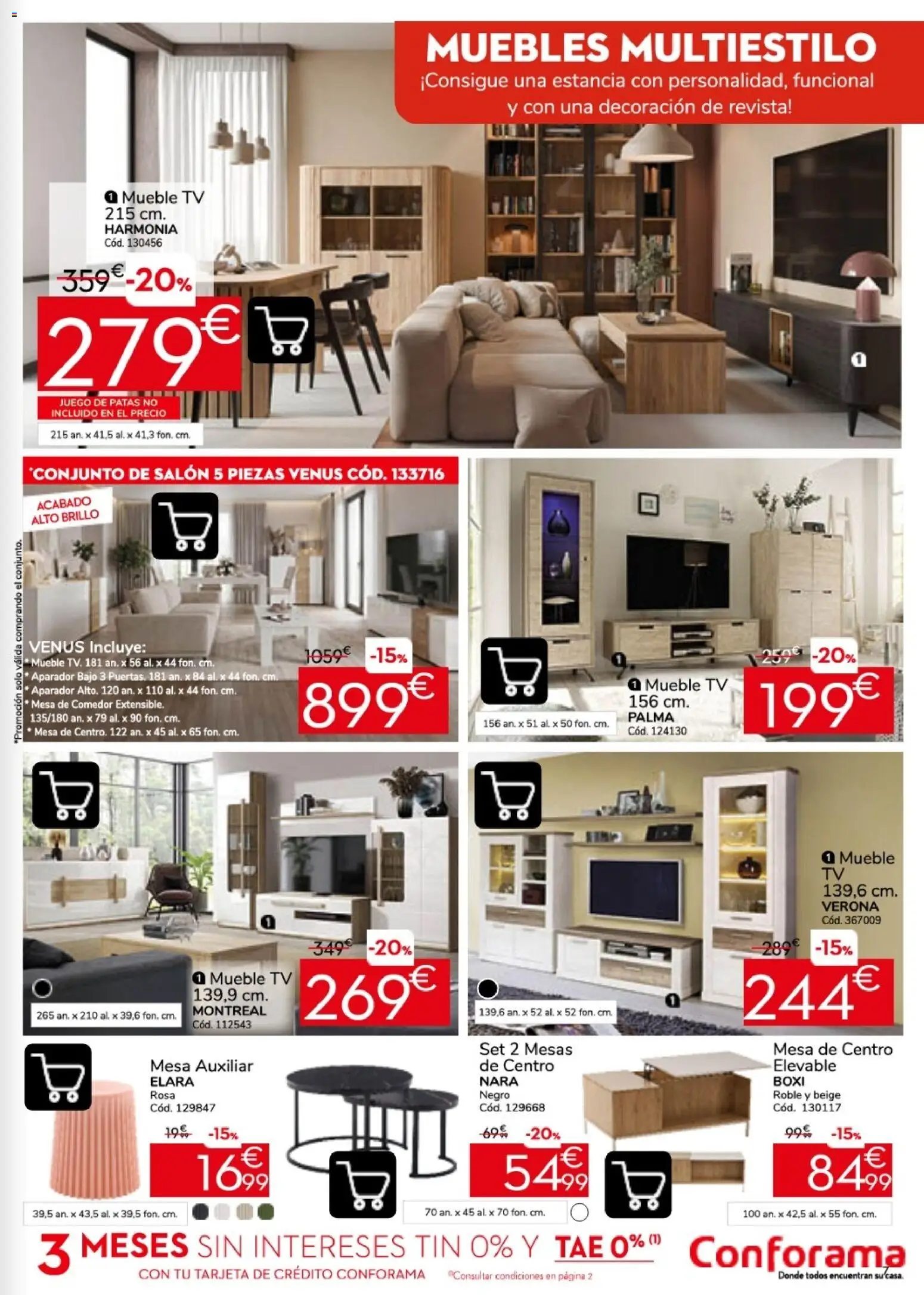 Conforama folleto │ válido desde el 24/09/2026 | Página: 7 | Productos: Revista, Salón, Muebles, Aparador