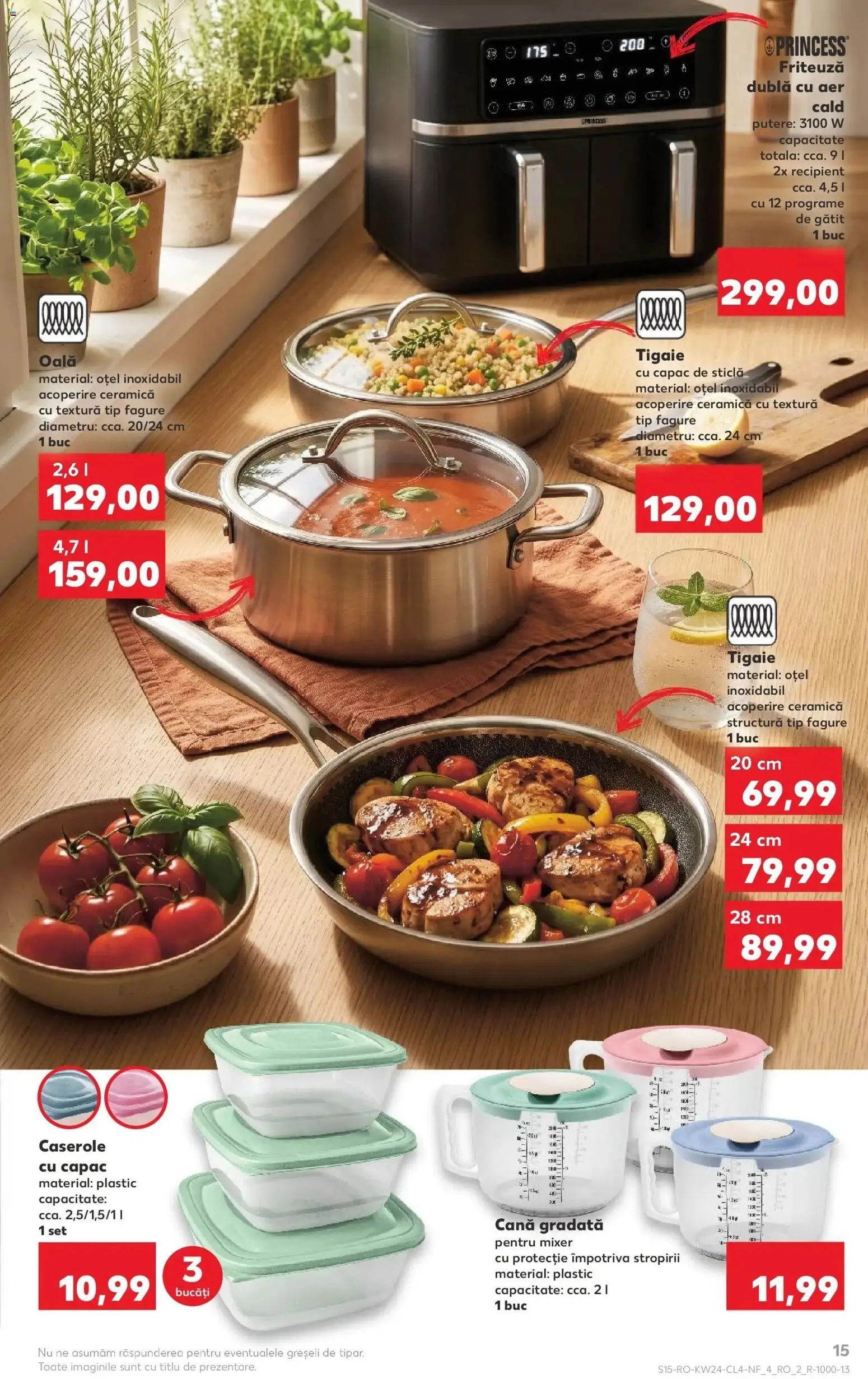 Noul catalog Kaufland – valabil de la 10.06.2026 | Pagină: 15 | Produse: Tigaie, Caserole, Oală, Mixer