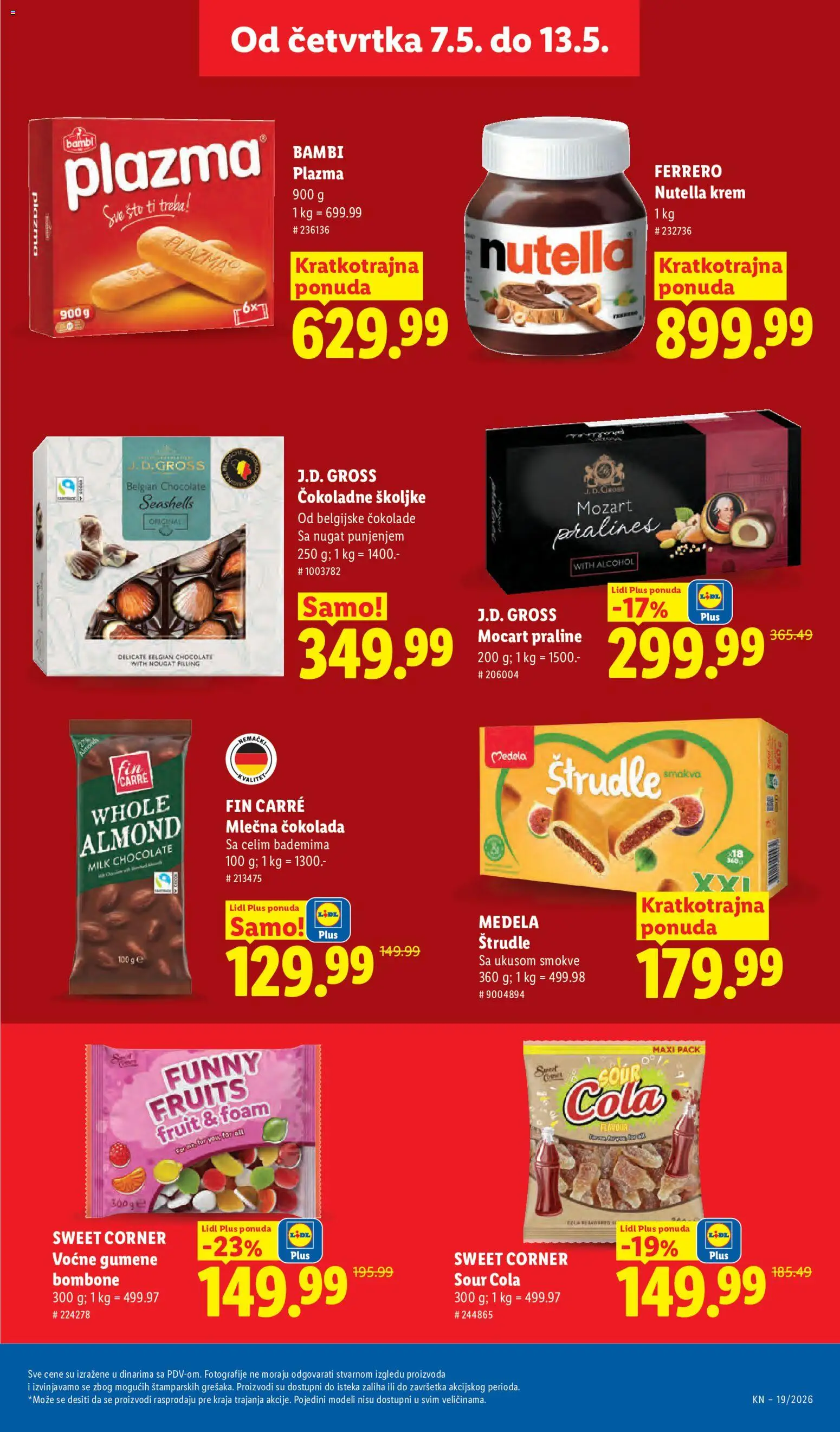 Lidl katalog - važi od 07.05.2026 | Strana: 27 | Proizvode: Sto, Plazma, Čokolada, Ferrero