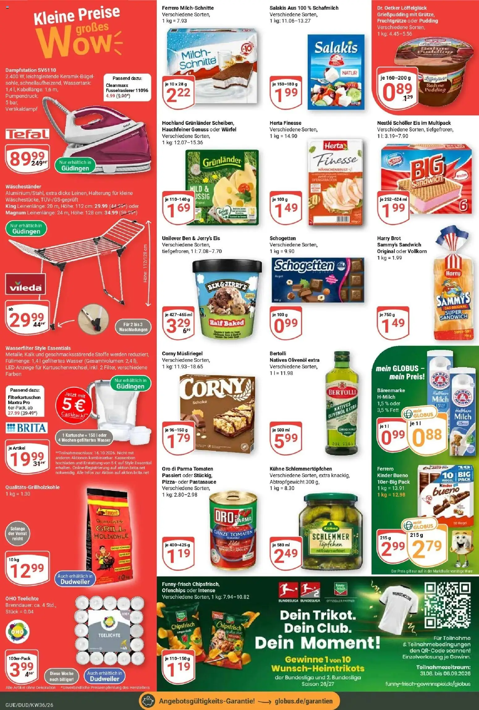 Globus Prospekt Saarbrücken-Dudweiler (ab 31.08.2026) » Angebote online | Seite: 4 | Produkte: Kinder bueno, Tomaten, Grunlander, Sahne