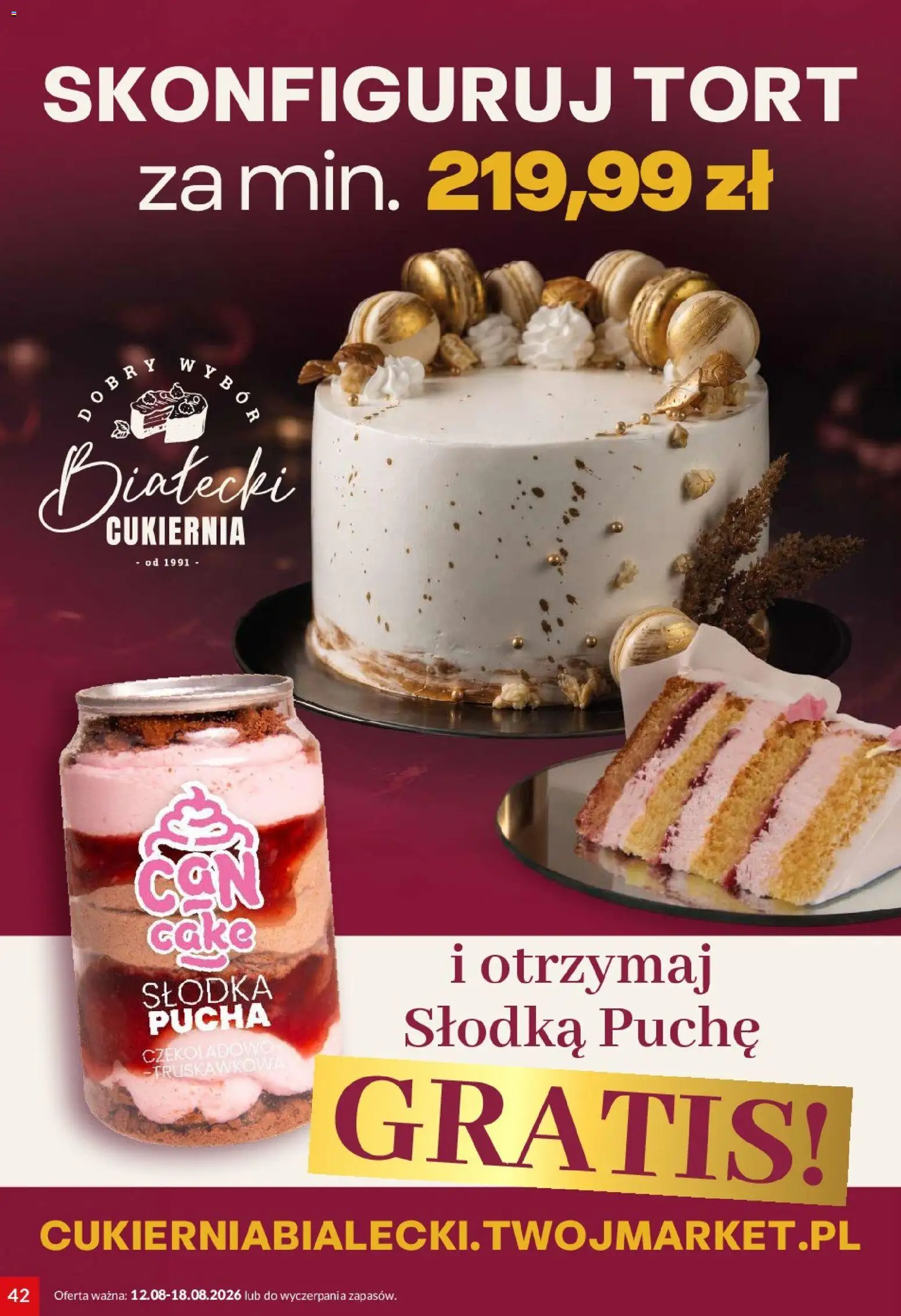 Twój Market gazetka od 12.08.2026 | Strona: 42 | Produkty: Tort