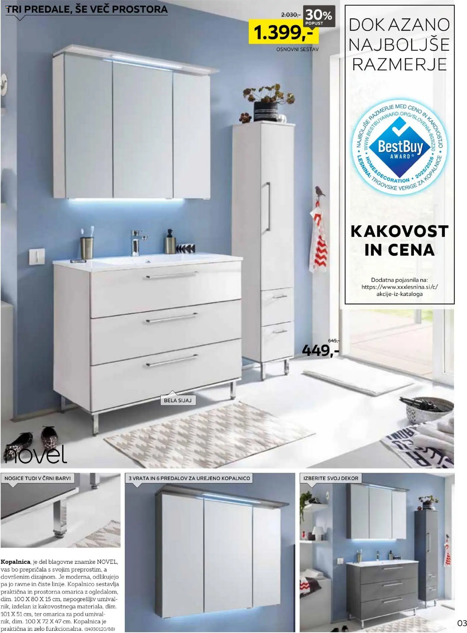 Novi XXXL Lesnina katalog ponudbe – veljaven od 14.09.2026 | Stran: 3 | Izdelki: Vrata, Omarica