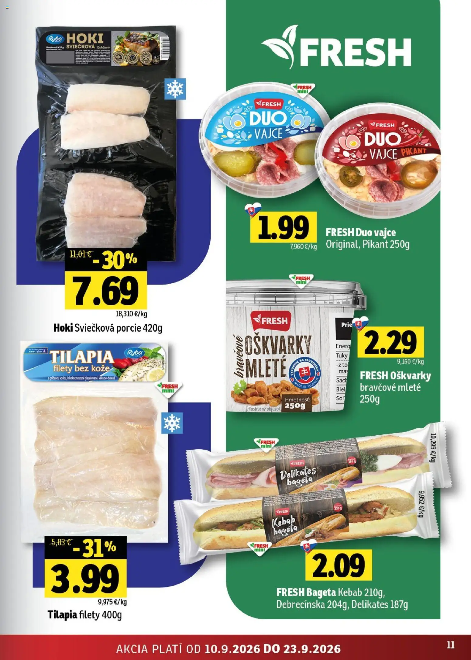 Nové Fresh akcie – leták je platný od 10.09.2026 | Strana: 11