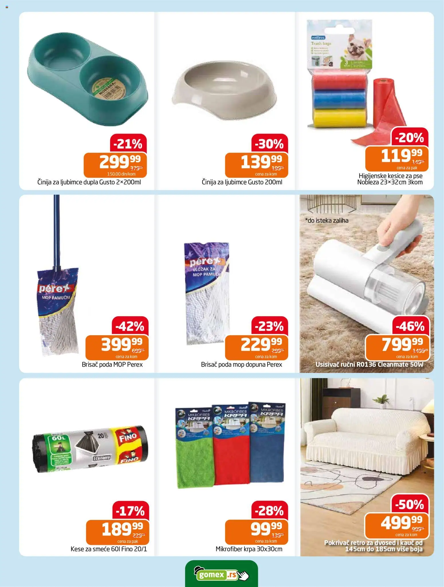 Gomex katalog - važi od 30.09.2026 | Strana: 31 | Proizvode: Usisivač, Mikrofiber krpa, Kauč, Dvosed