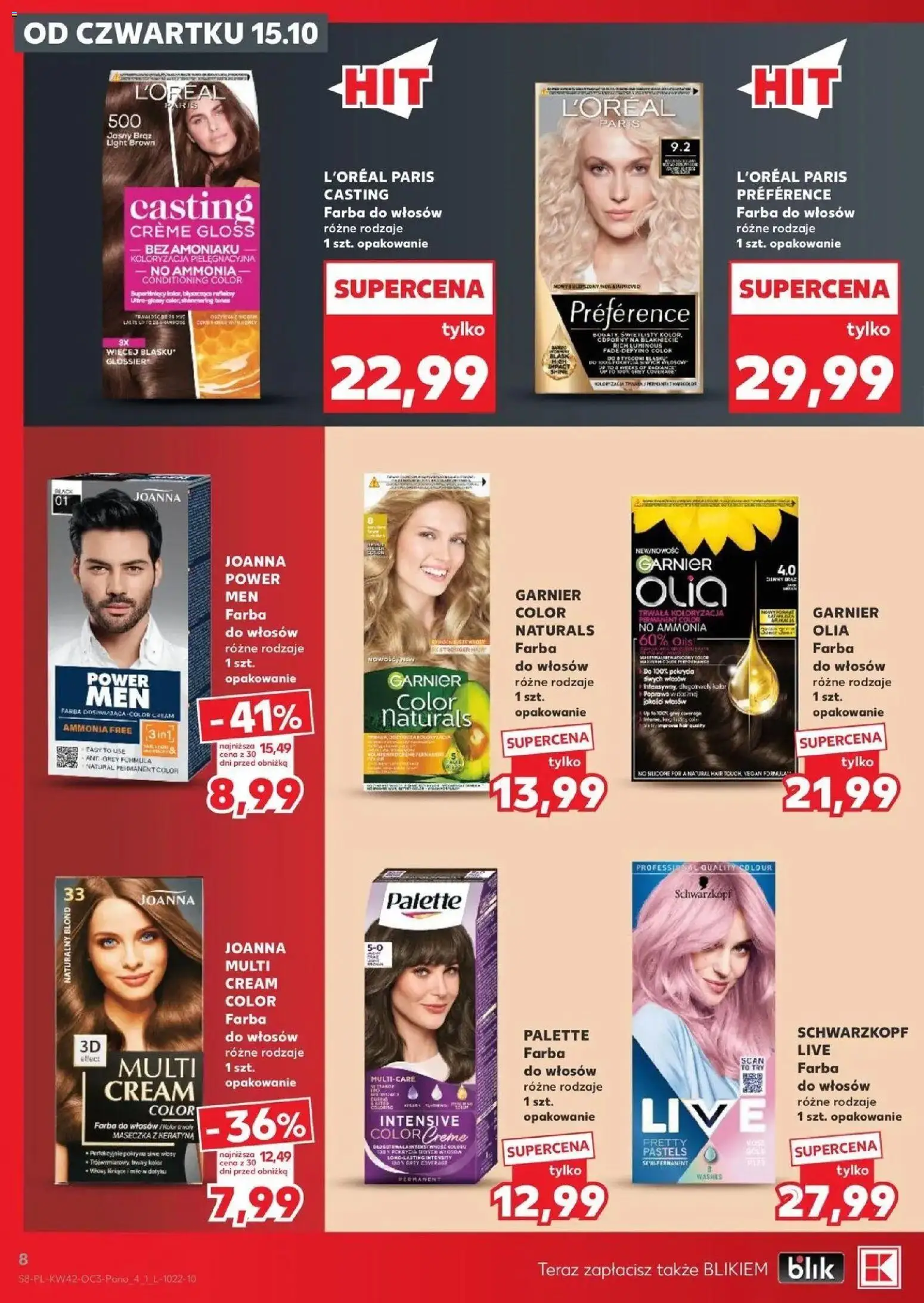 Kaufland gazetka - Chemia i kosmetyki od 15.10.2026 - od jutra PDF | Strona: 8 | Produkty: Farba do włosów, Garnier