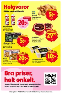 Nya Pulsen erbjudanden - Förhandsvisning av reklamblad från butik Nya Pulsen aktuell från 08.06.2026 | Sida: 13 | Produkter: Färskpotatis, Spenat, Pizza, Vispgrädde