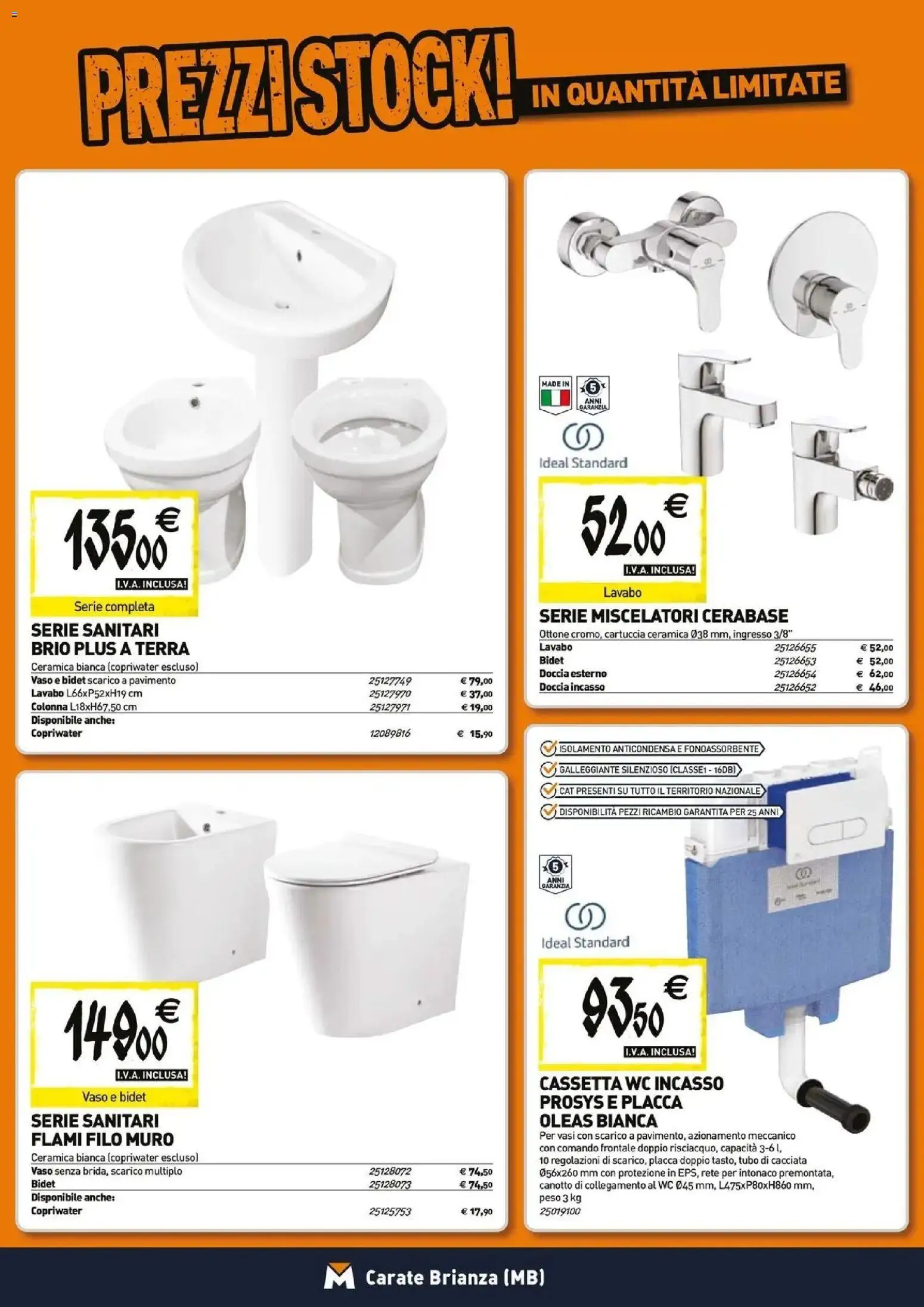Volantino TECNOMAT del 26.03.2026 | Pagina: 4 | Prodotti: Pavimento, Tubo, Doccia, Vaso