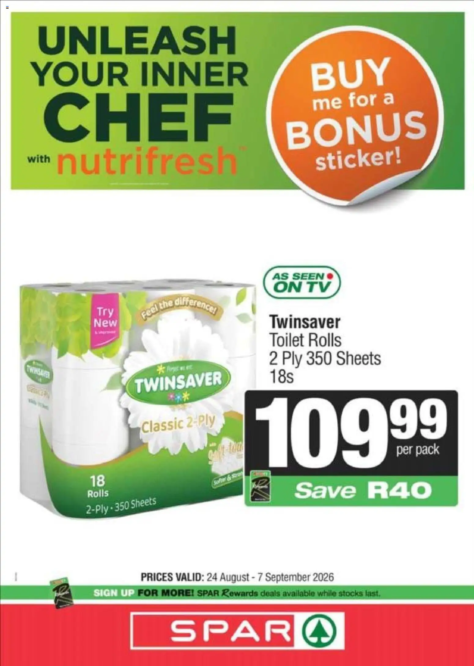 New Superspar catalogue – valid from 24/08/2026 | Page: 8 | Products: TV, Toilet