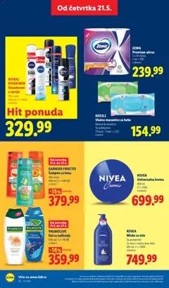 PALMOLIVE Gel za tuširanje, 500 ml - pregled Lidl kataloga - važi od 21.05.2026 | Strana: 38 | Proizvode: Garnier, Ubrus, Mleko za telo, Dezodorans