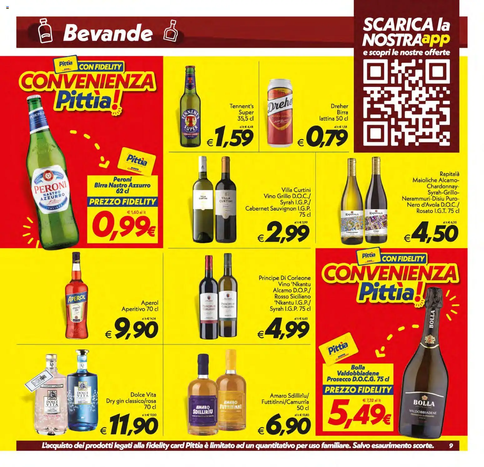 Volantino SuperConveniente del 10/07/2026 | Pagina: 9 | Prodotti: Tennent's, Vino, Aperol, Aperitivo