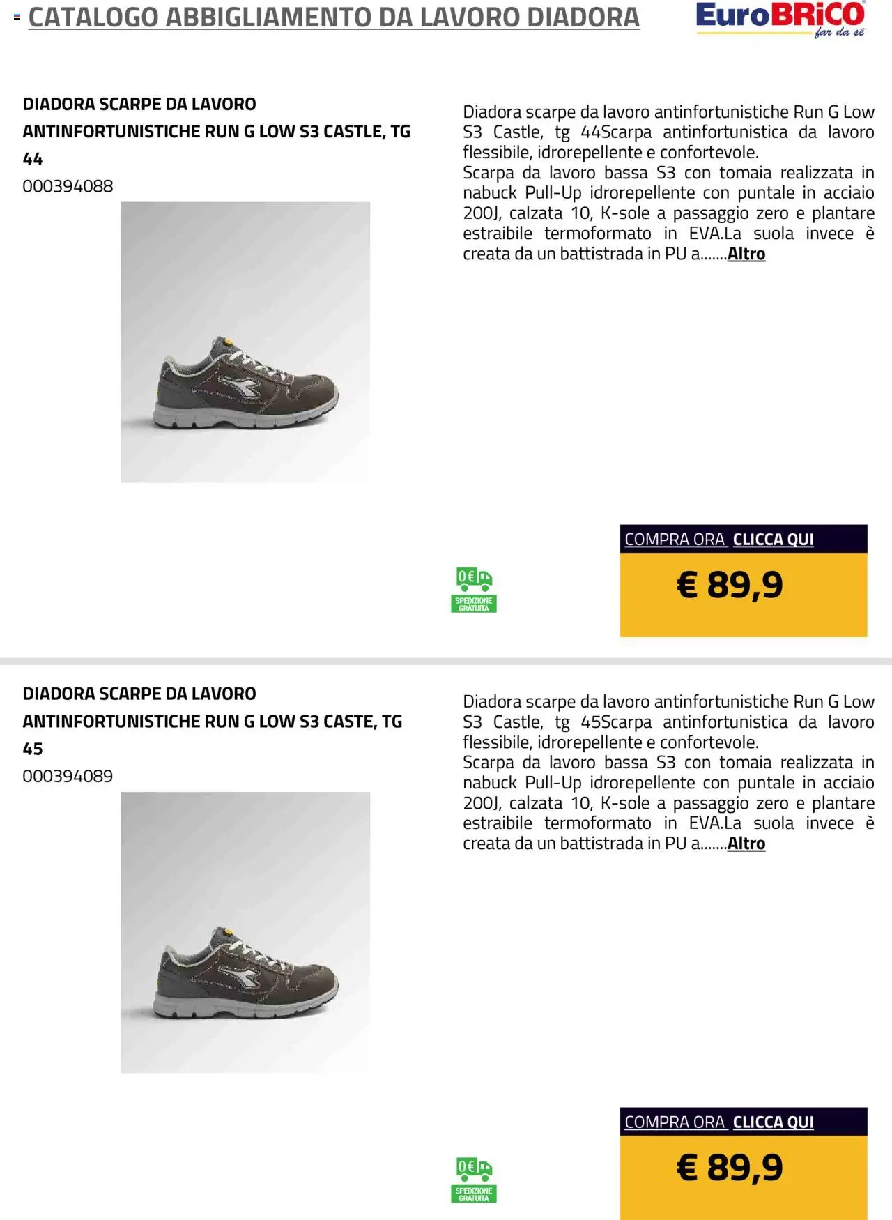 Volantino Eurobrico del 23.07.2025 | Pagina: 36 | Prodotti: Scarpe