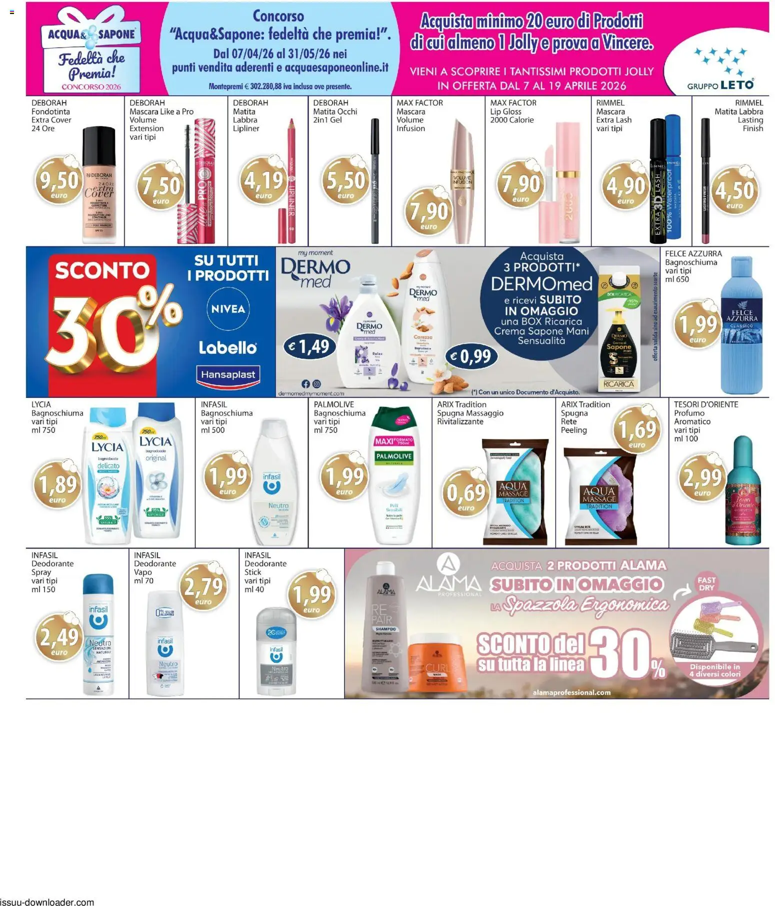 Volantino Acqua e Sapone del 09.04.2026 | Pagina: 14 | Prodotti: Spugna, Peeling, Fondotinta, Profumo