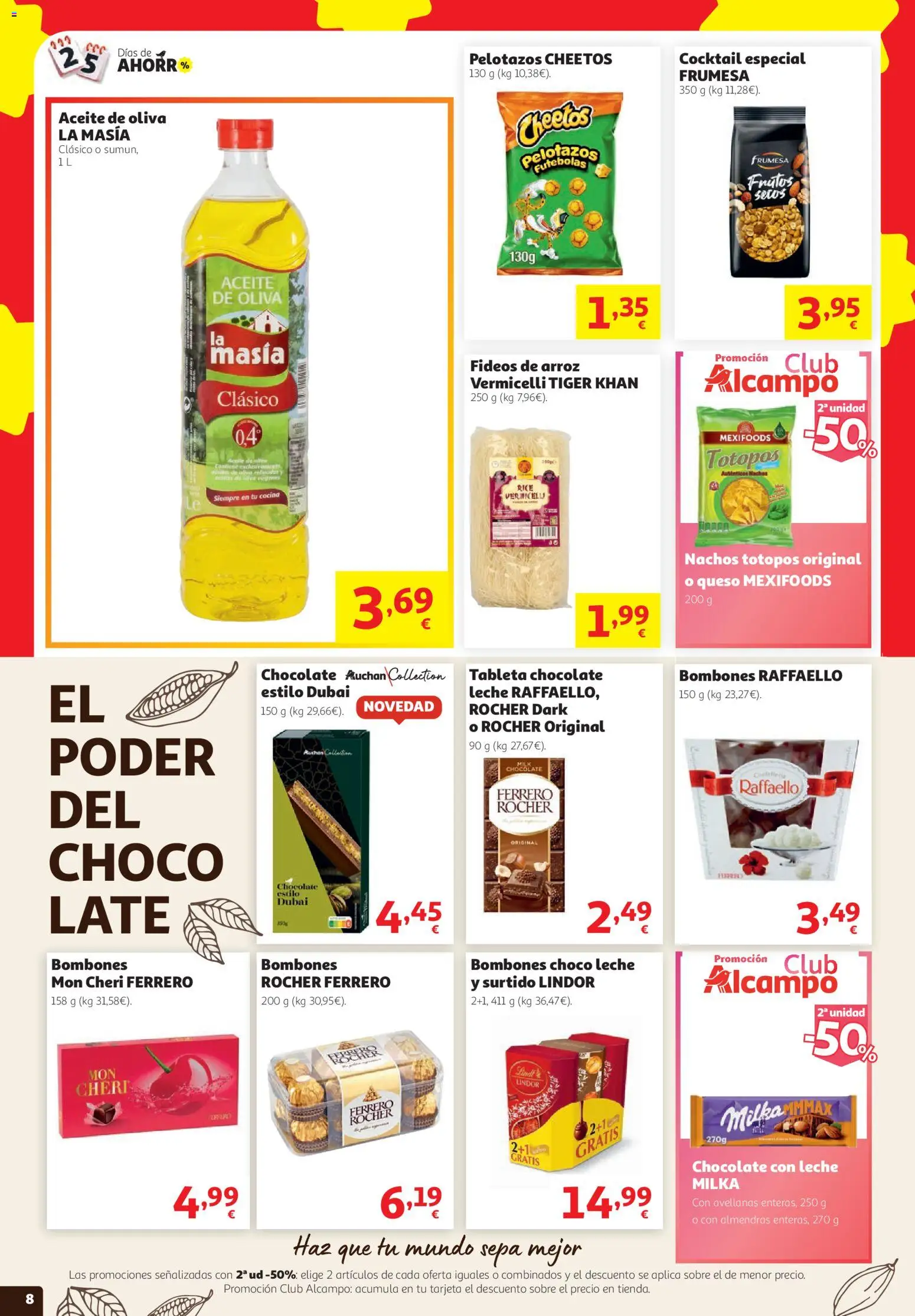 Alcampo Superstore │ válido desde el 08/10/2026 | Página: 8 | Productos: Aceite, Raffaello, Aceite de oliva, Almendras